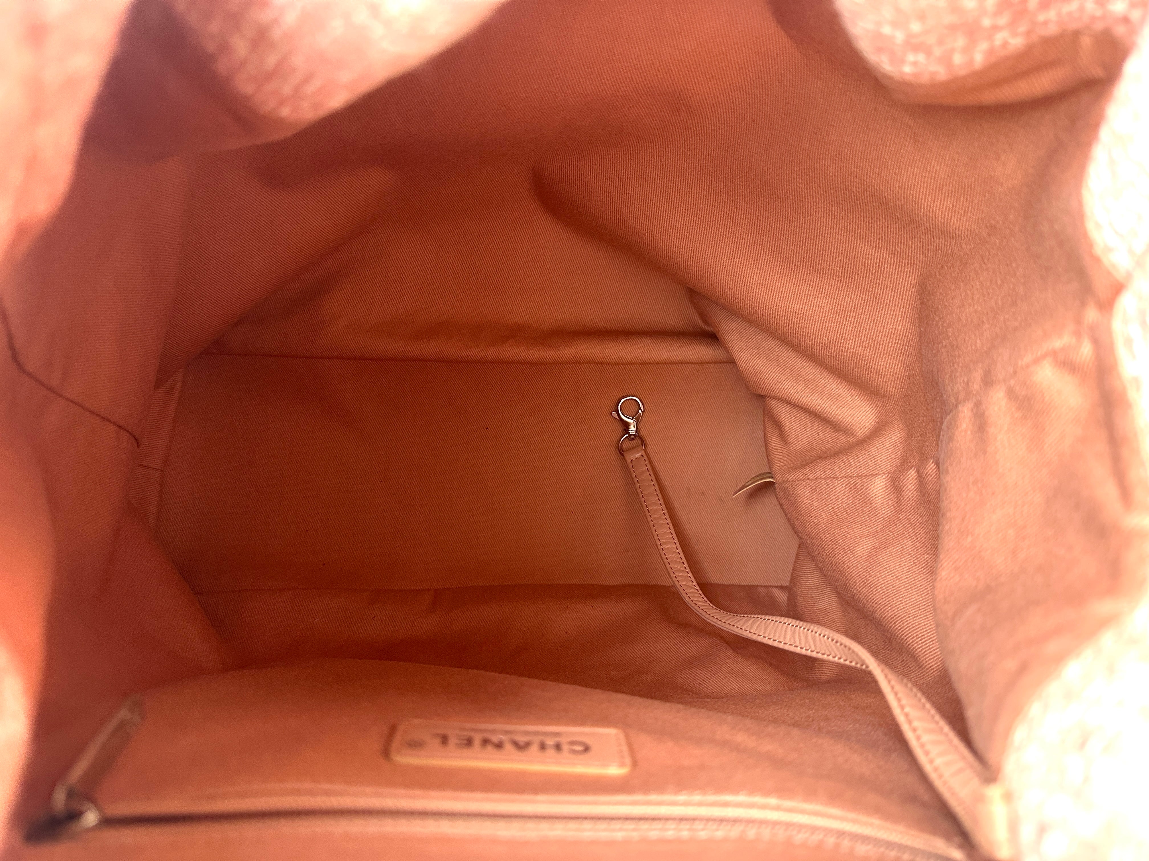 Chanel Tweed Deauville Backpack Pink