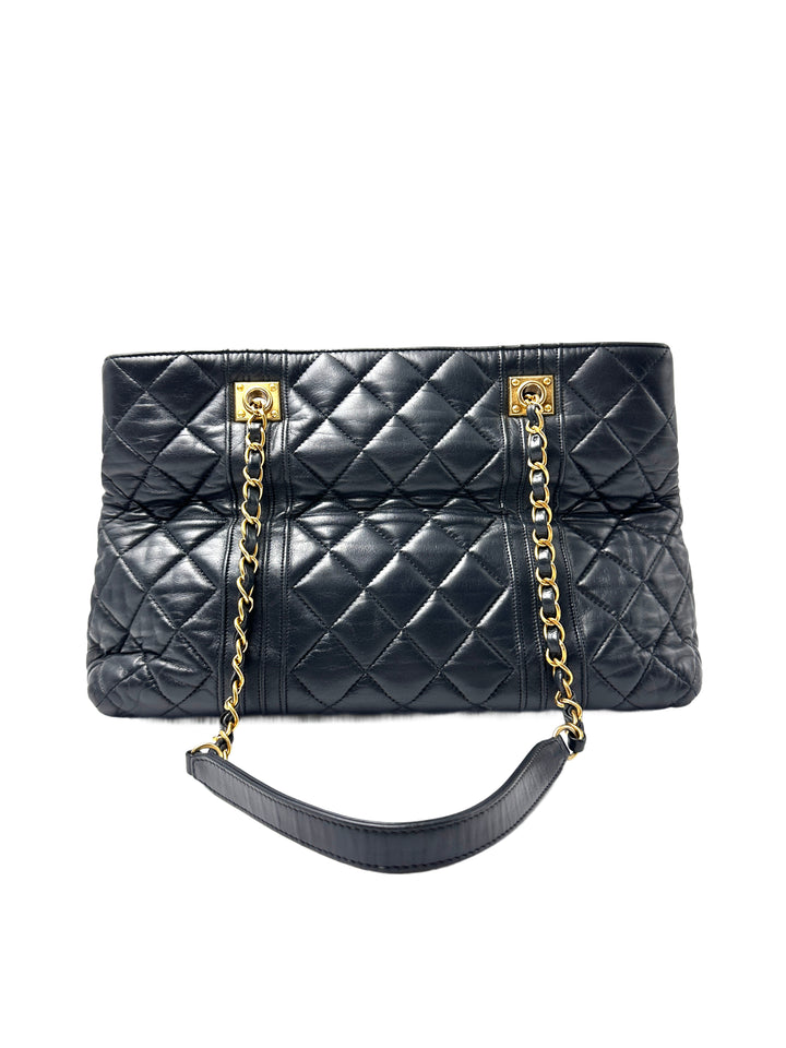Chanel Vintage Lambskin Pin Tuck Tote bag