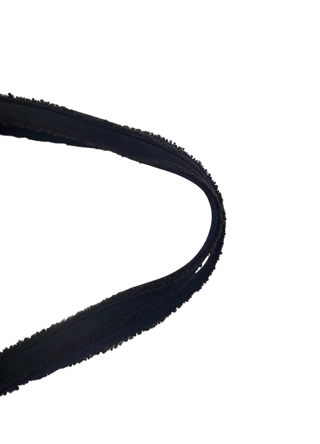 Chanel Suede and Shearling Teddy Baguette Shoulder Bag Dark Blue