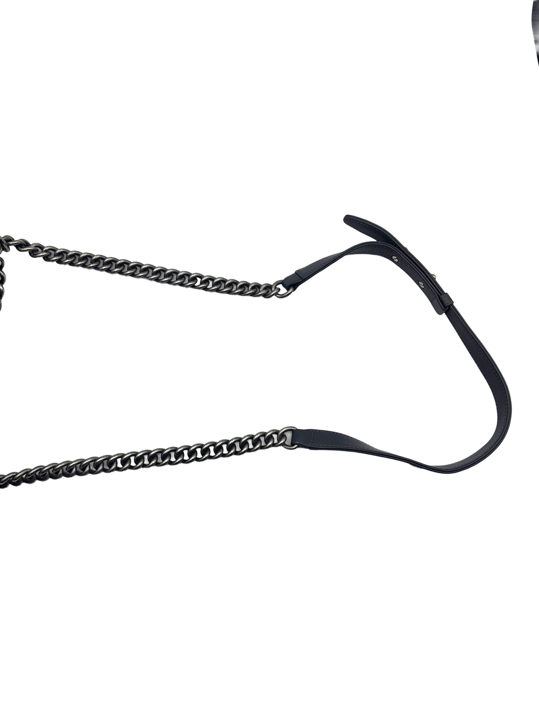 Chanel Gray Woven Design Medium Leboy Chain Bag