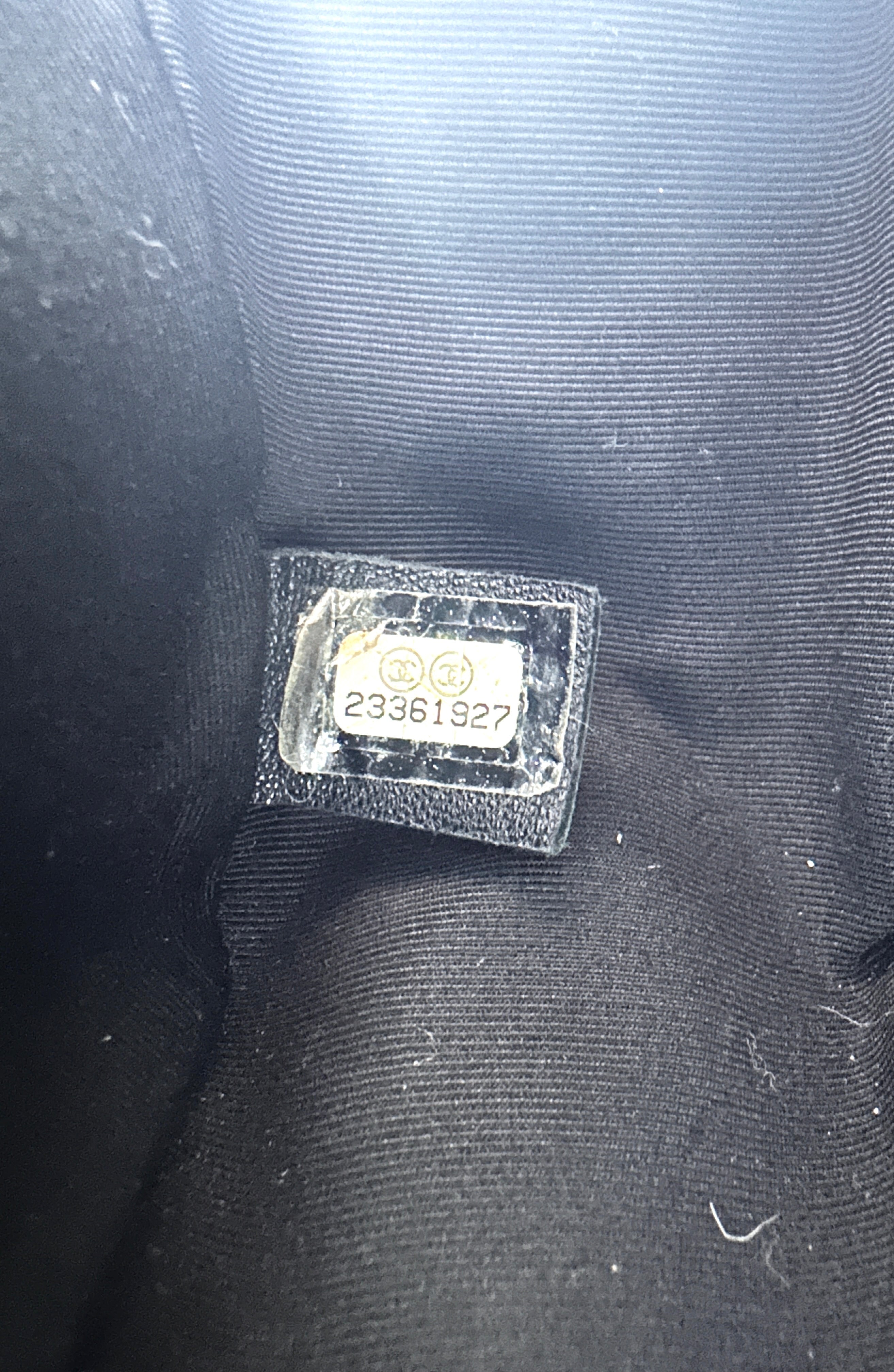 Chanel Gray Woven Design Medium Leboy Chain Bag