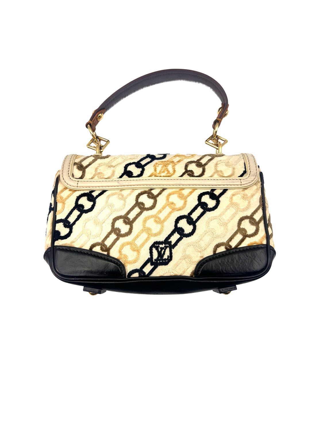 Louis Vuitton Monogram Charms Velvet Chains Pochette Rabat Bag