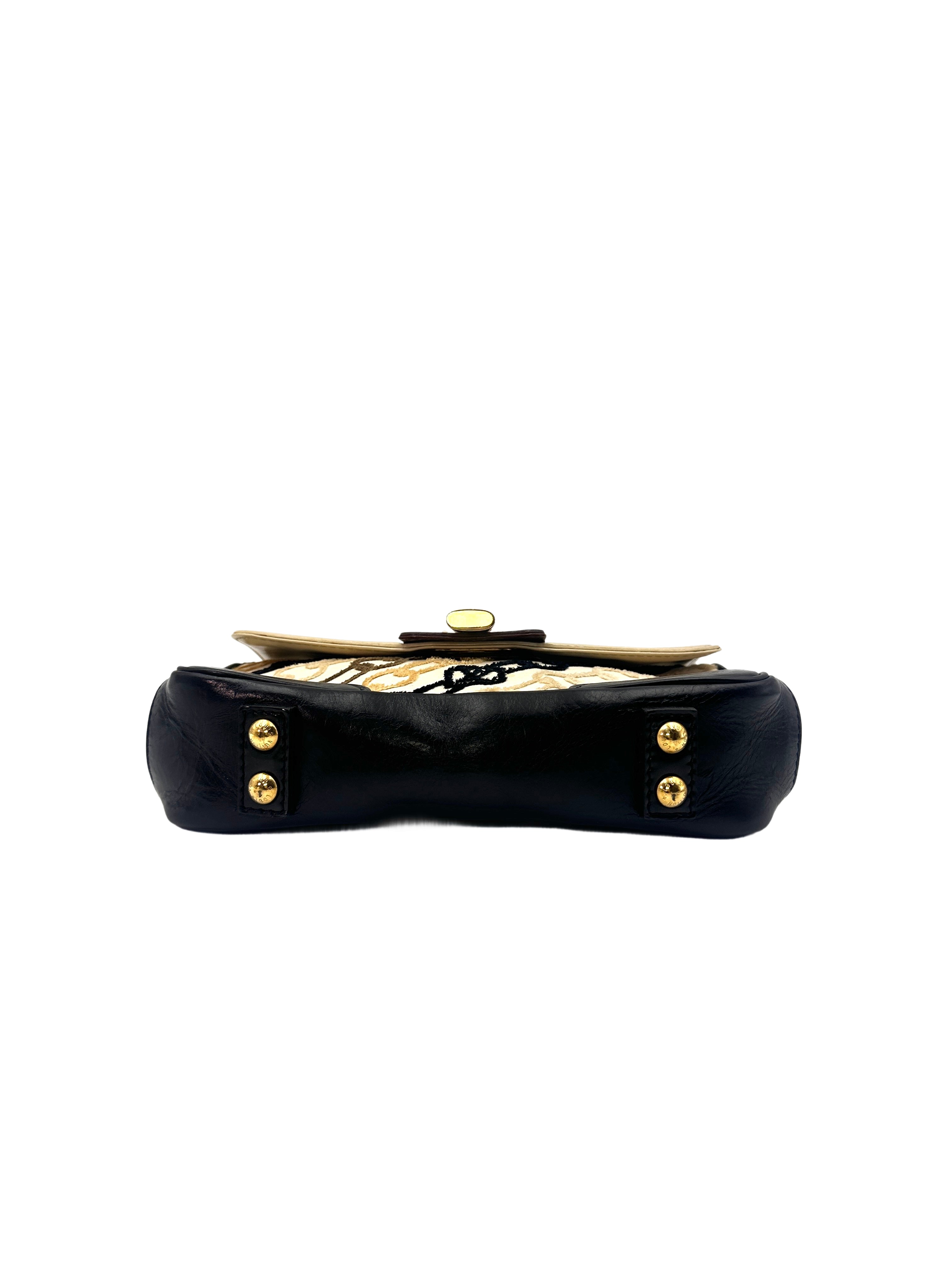 Louis Vuitton Monogram Charms Velvet Chains Pochette Rabat Bag