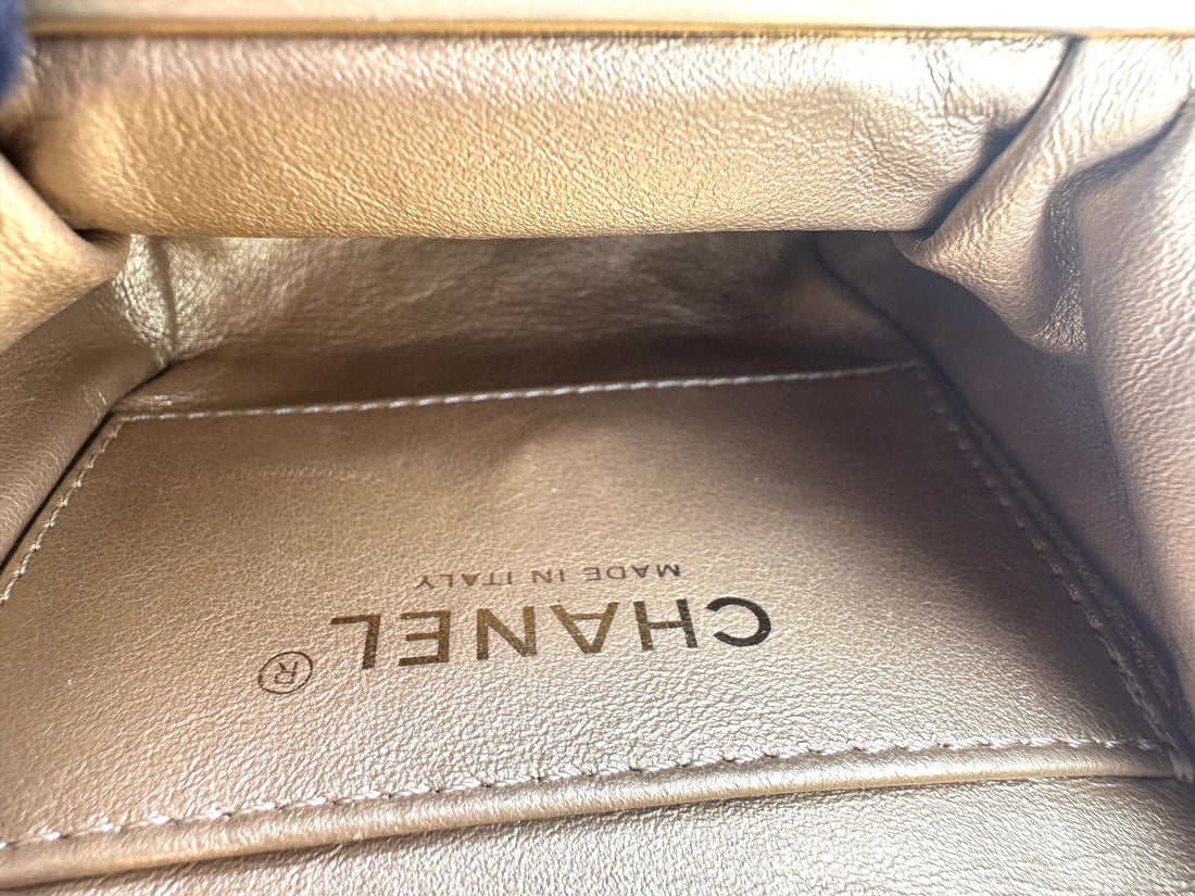 Chanel Black Quilted Leather WIth Kiss Lock My Crush Chain Shoulder Bag