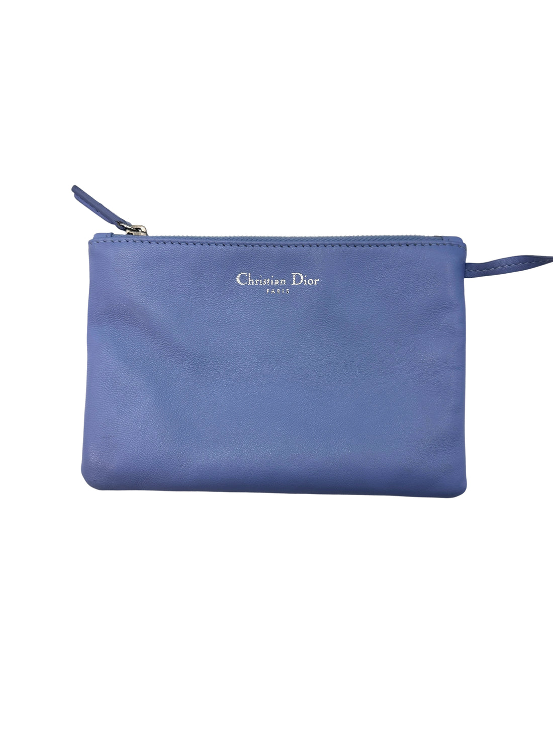 Christian Dior Blue Cannage Leather Handle Bag with Pouch