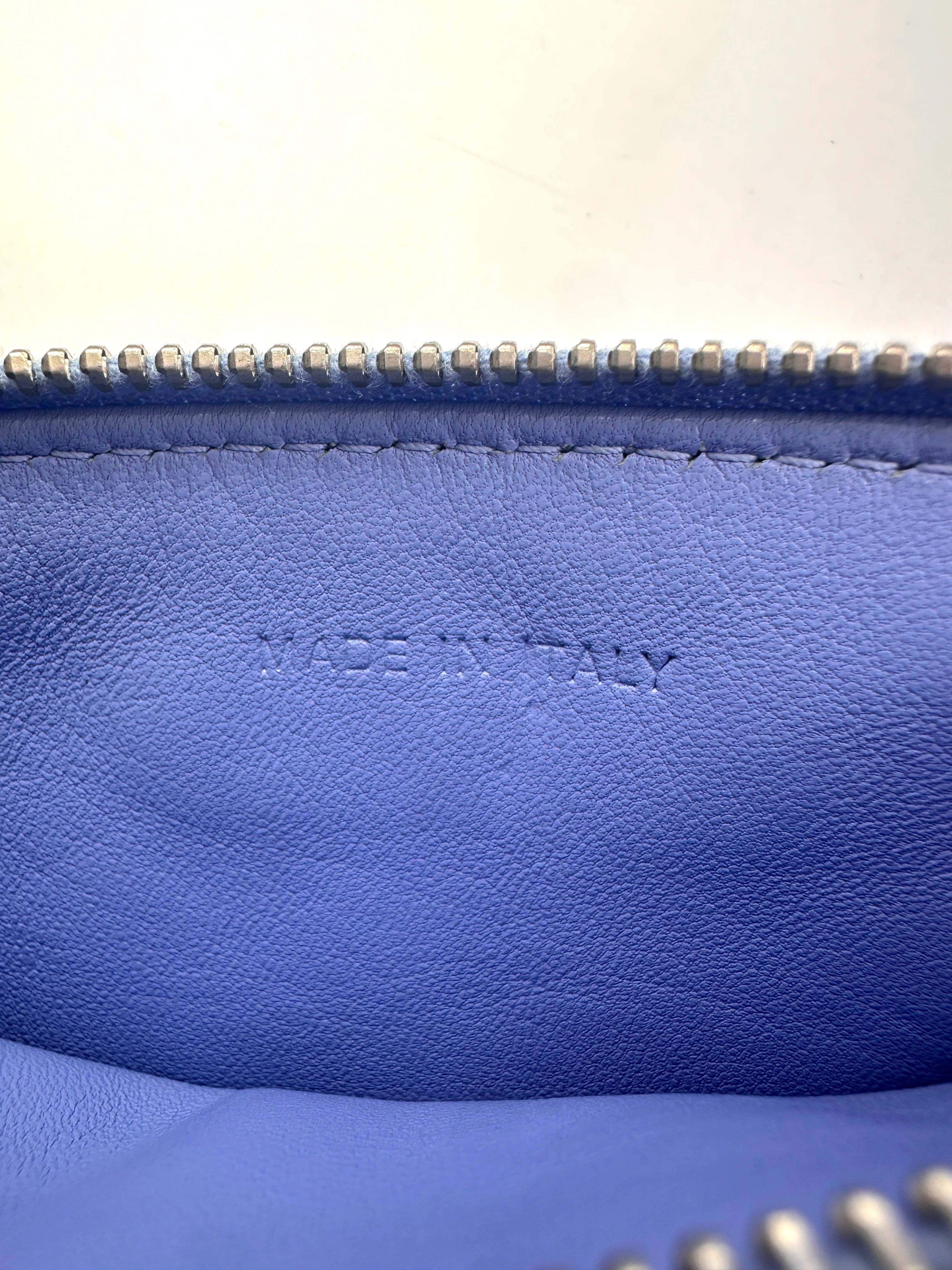 Christian Dior Blue Cannage Leather Handle Bag with Pouch