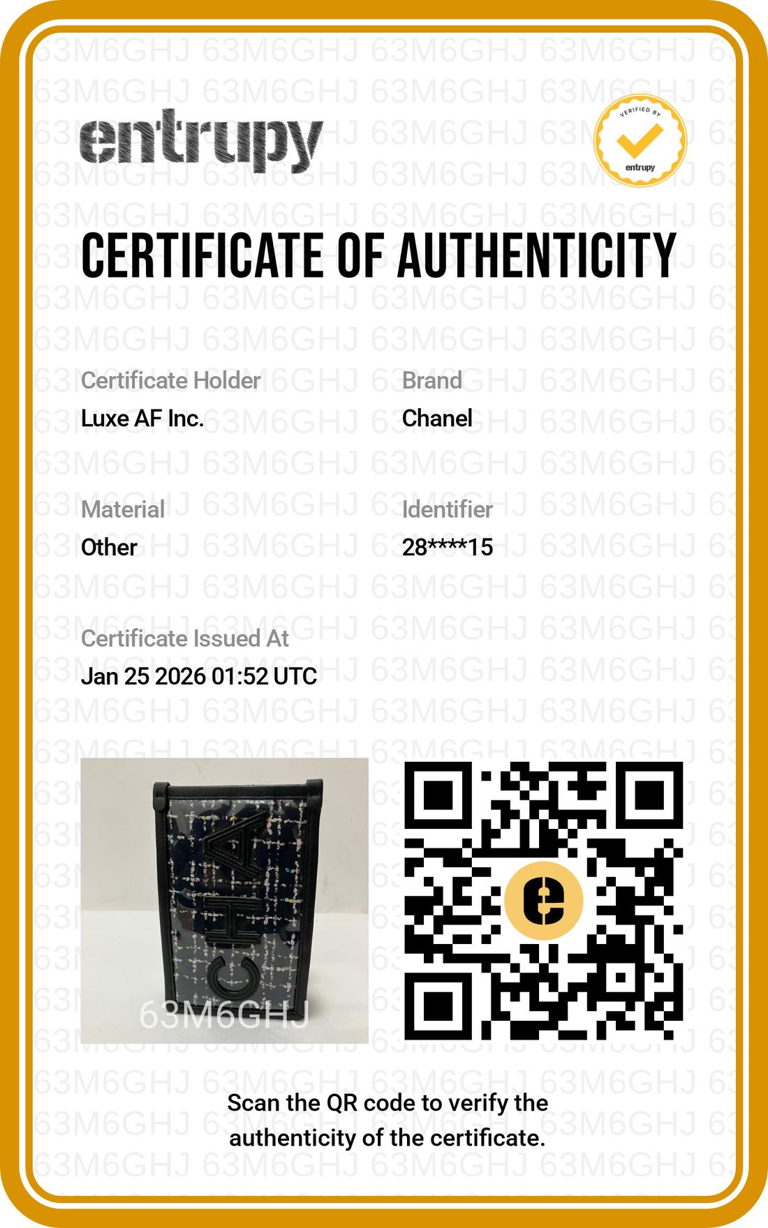 Chanel Black Tweed PVC Logo Chain Shoulder Bag