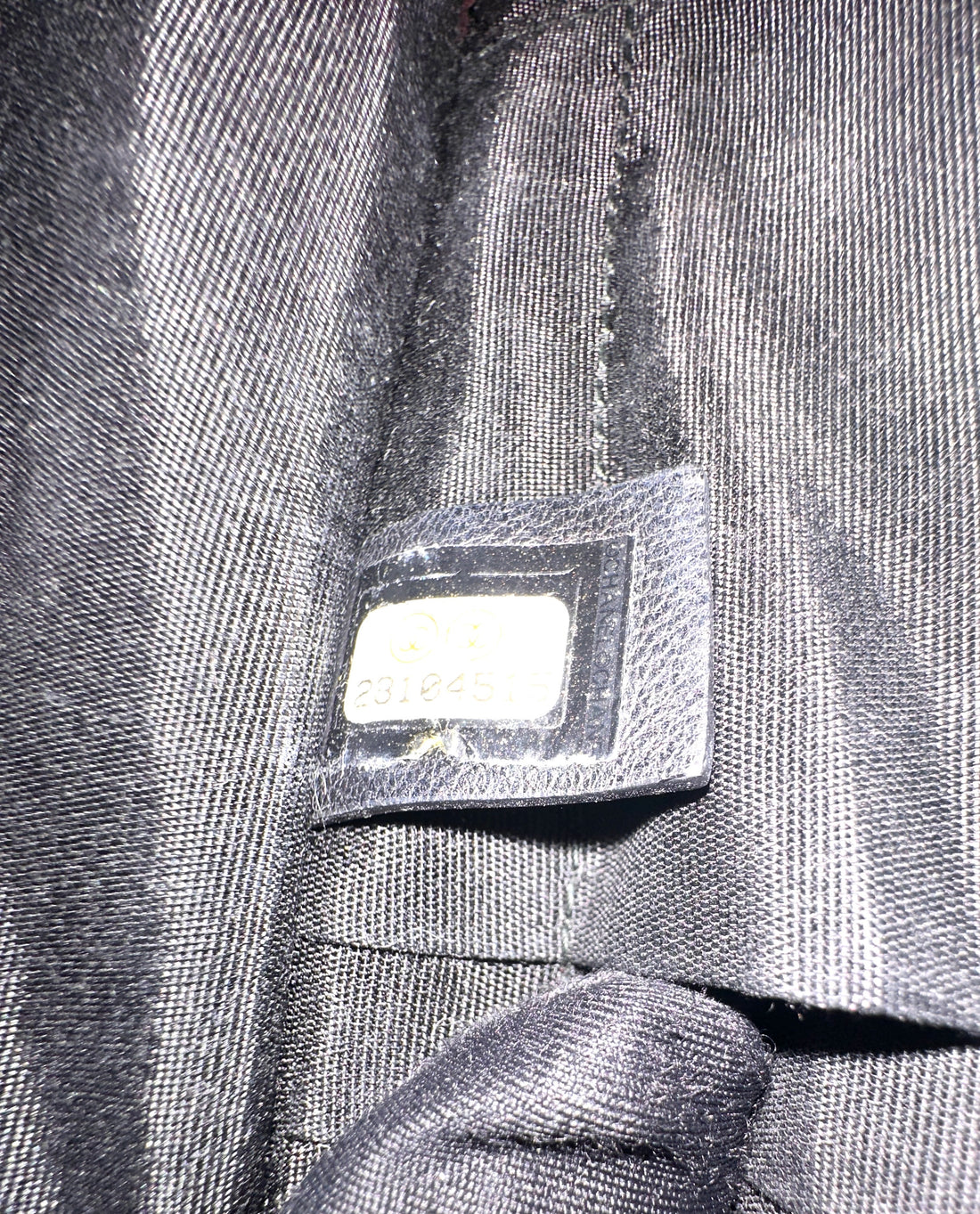 Chanel Black Tweed PVC Logo Chain Shoulder Bag