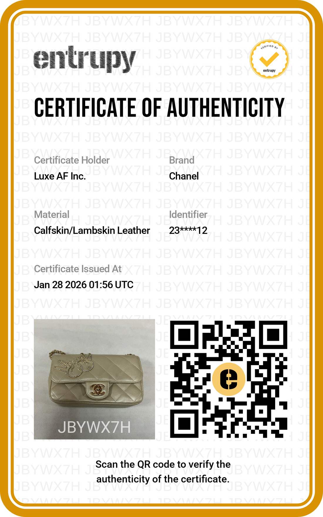 Chanel V For Victory Champagne Mini Flap Crossbody Bag Gold