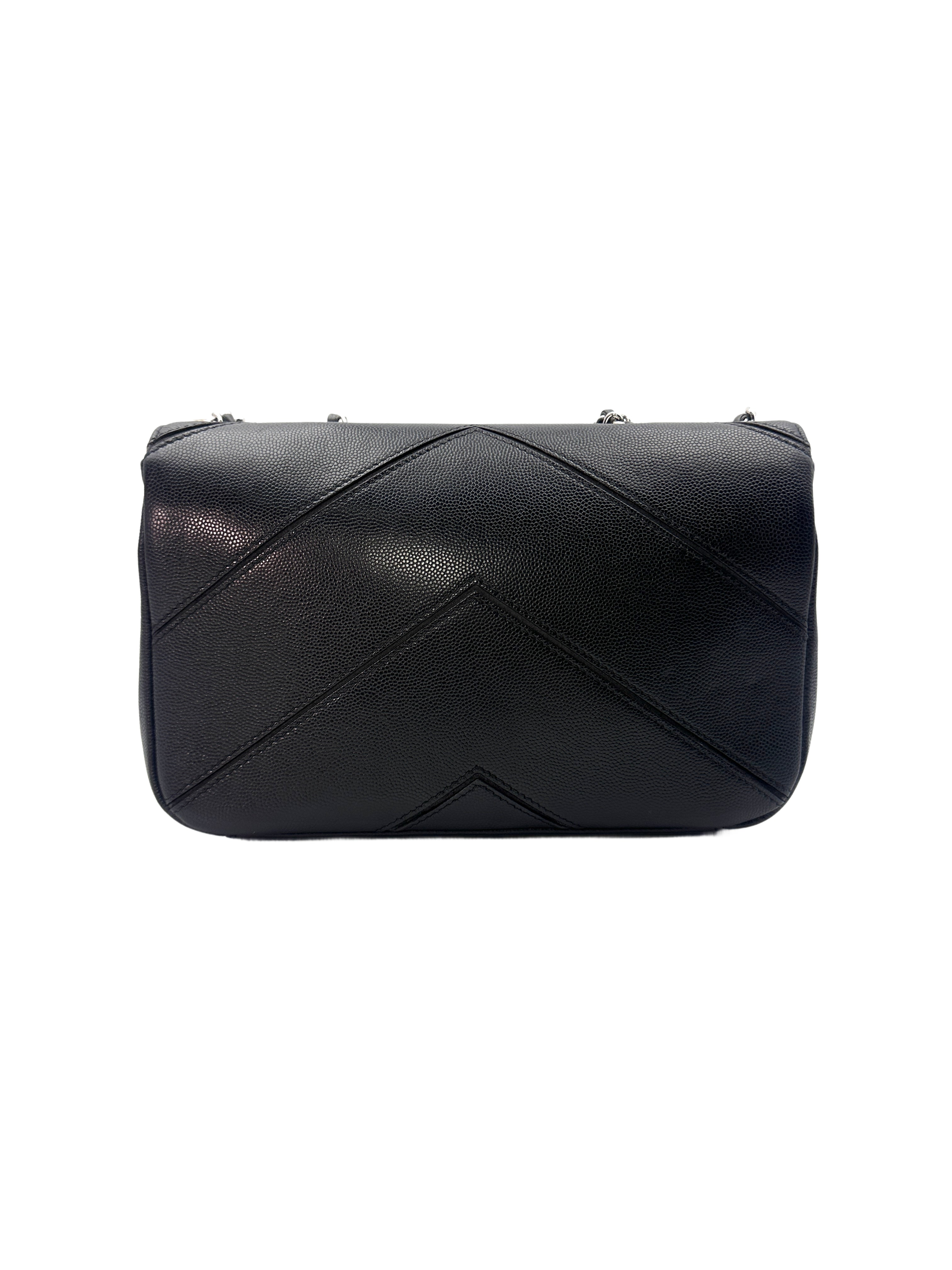 Chanel Cuba Collection Black Macro Chevron Quilted Leather Chain Flap Bag