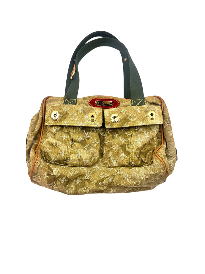 Louis Vuitton x Takashi Murakami Monogramouflage Denim Jasmine Handle Bag