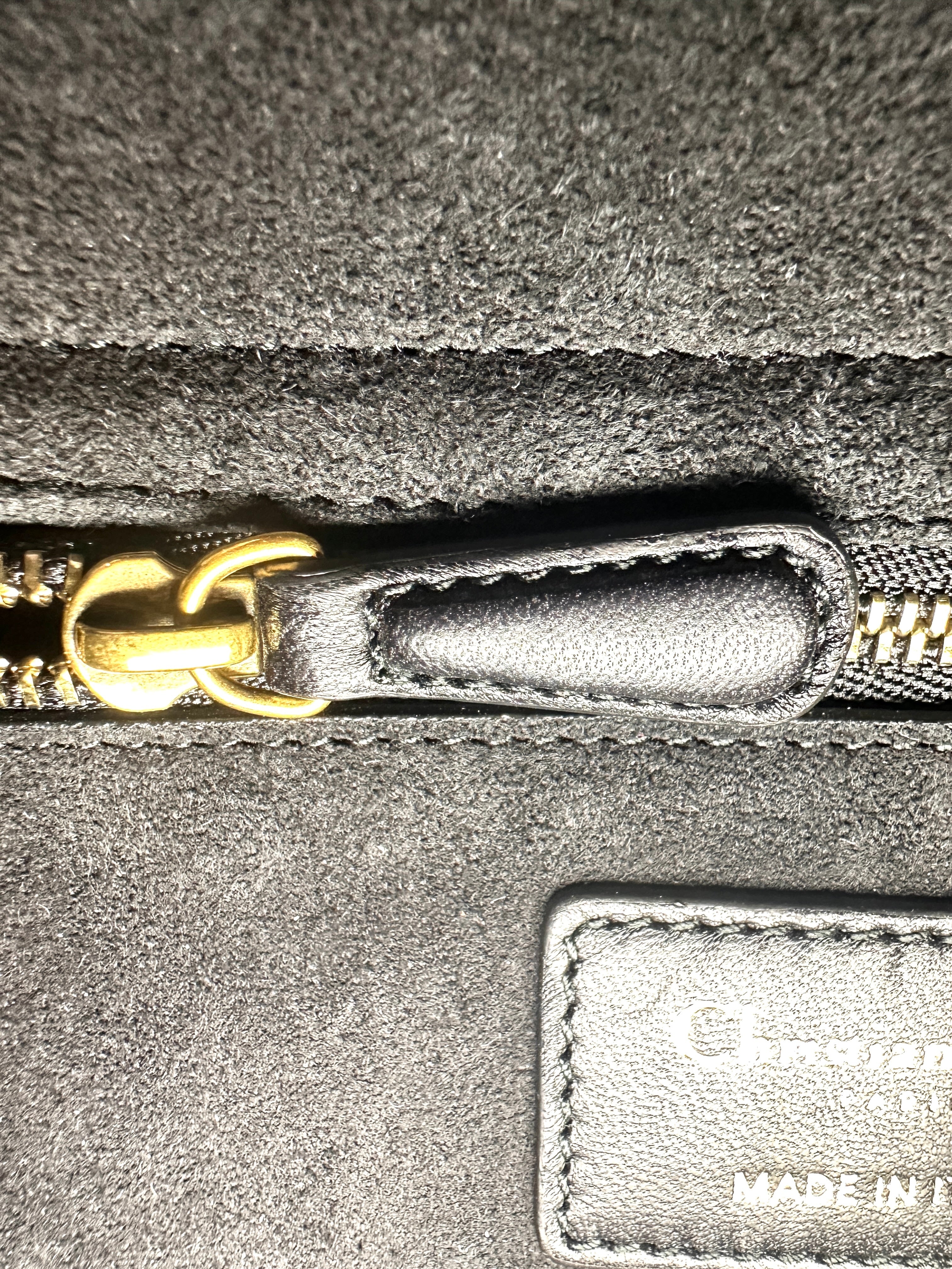 Christian Dior Lady Dior "I Feel Blue" Limited Edition Embroidered Lambskin Handle Bag With Gold Charms