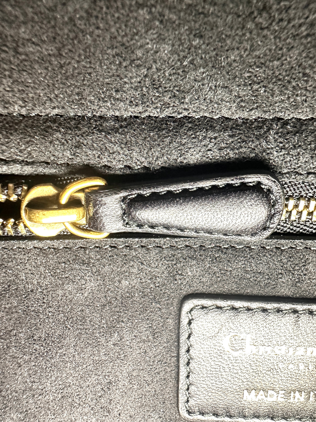 Christian Dior Lady Dior "I Feel Blue" Limited Edition Embroidered Lambskin Handle Bag With Gold Charms