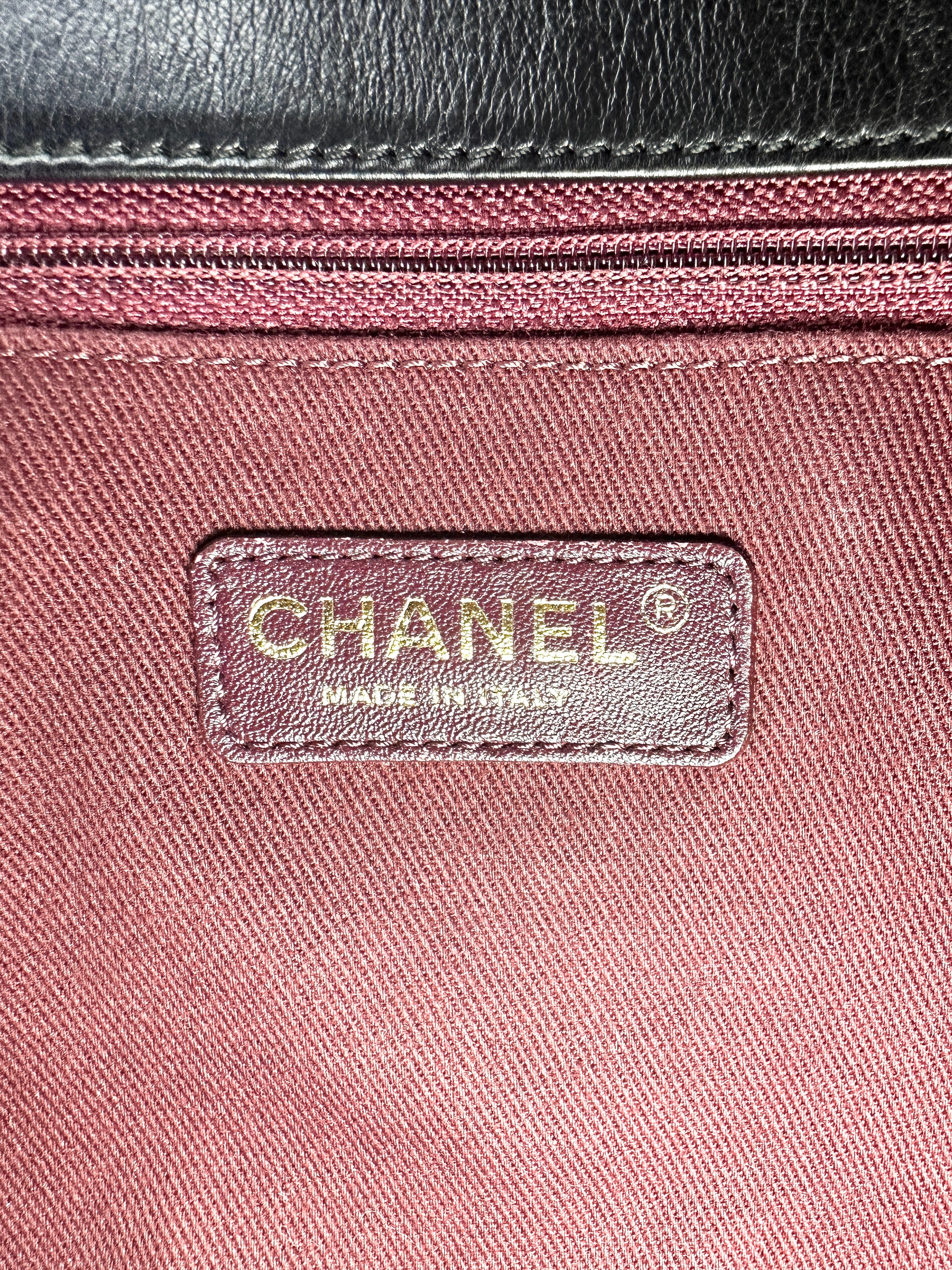 Chanel Black Quilted Leather Chic Stitch Tote Chain Shoulder Bag