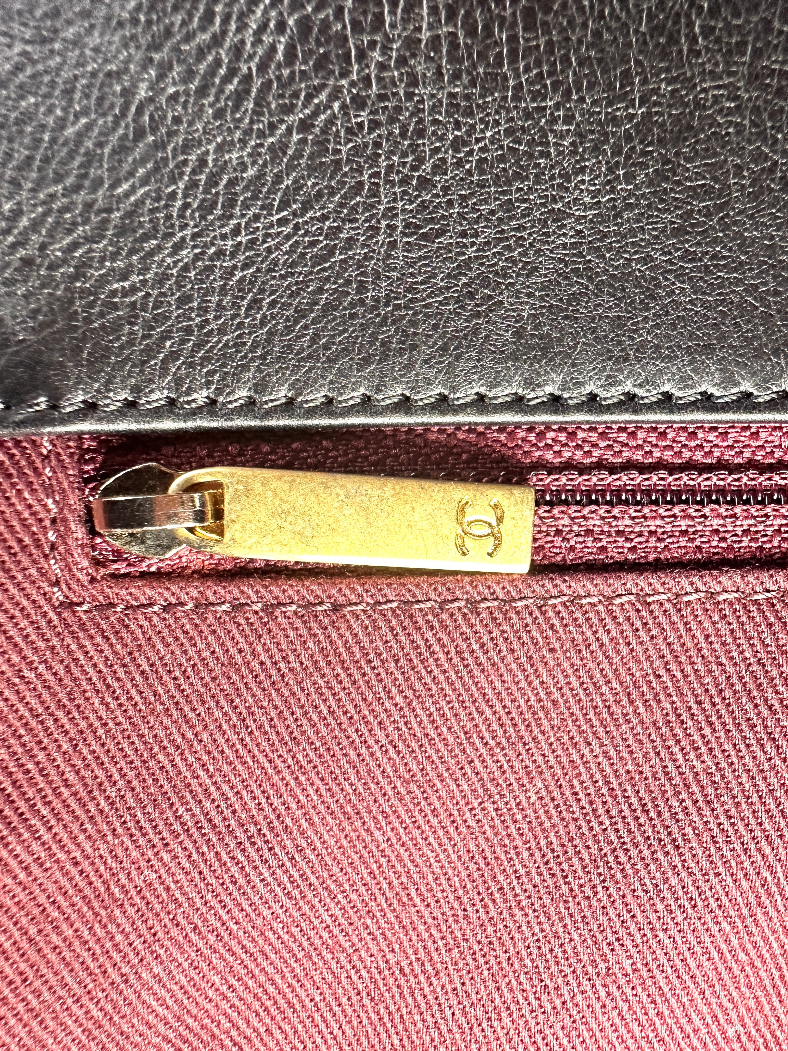 Chanel Black Quilted Leather Chic Stitch Tote Chain Shoulder Bag