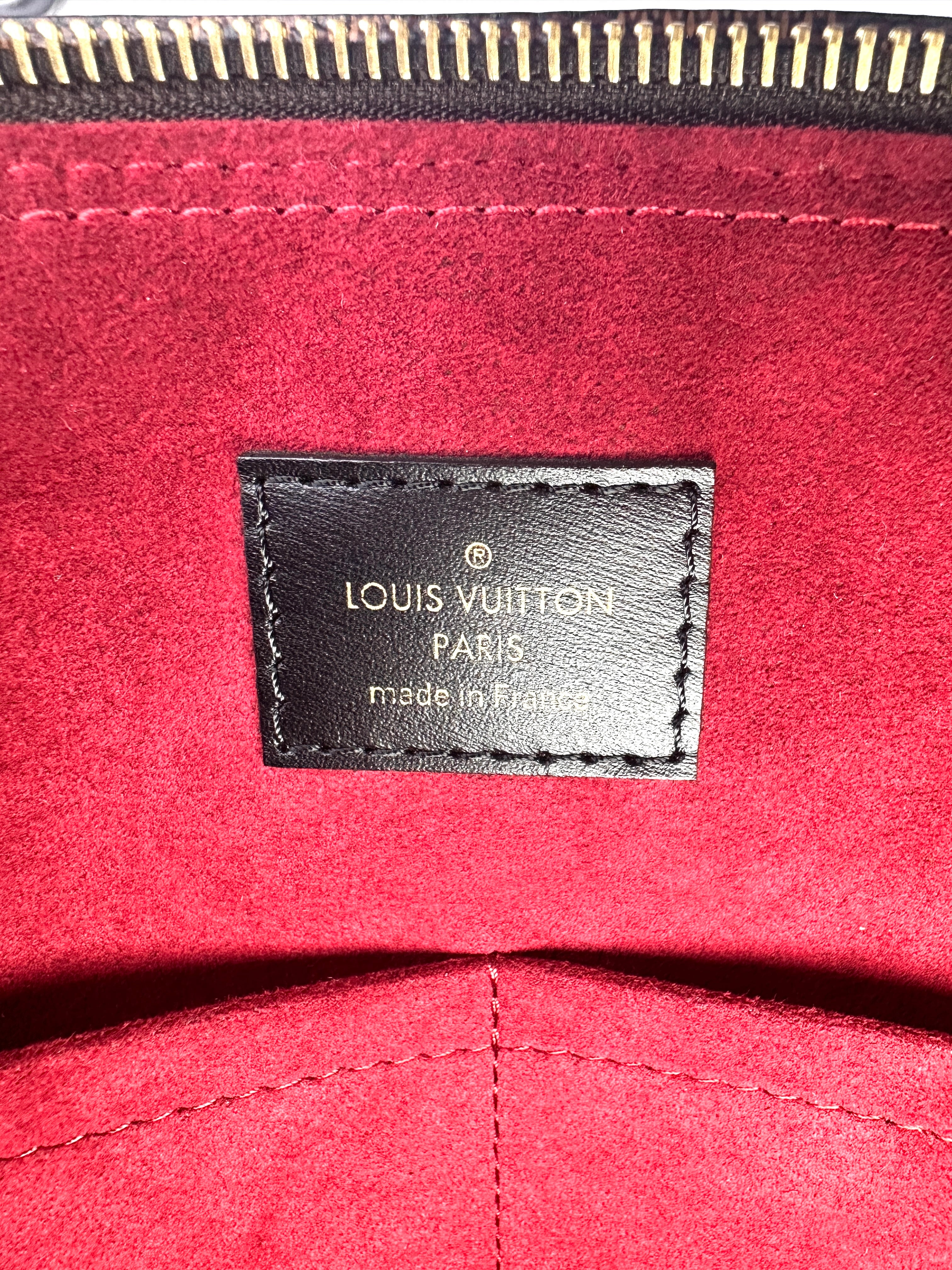 Louis Vuitton Normandy Shearling Brown Damier Ebene Handle Bag