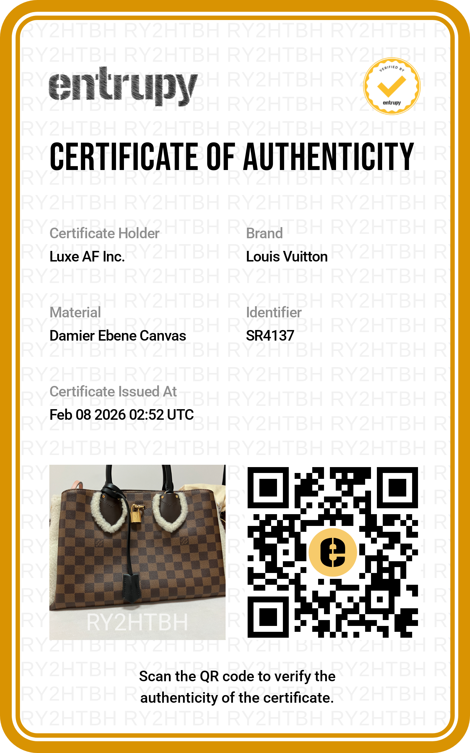 Louis Vuitton Normandy Shearling Brown Damier Ebene Handle Bag