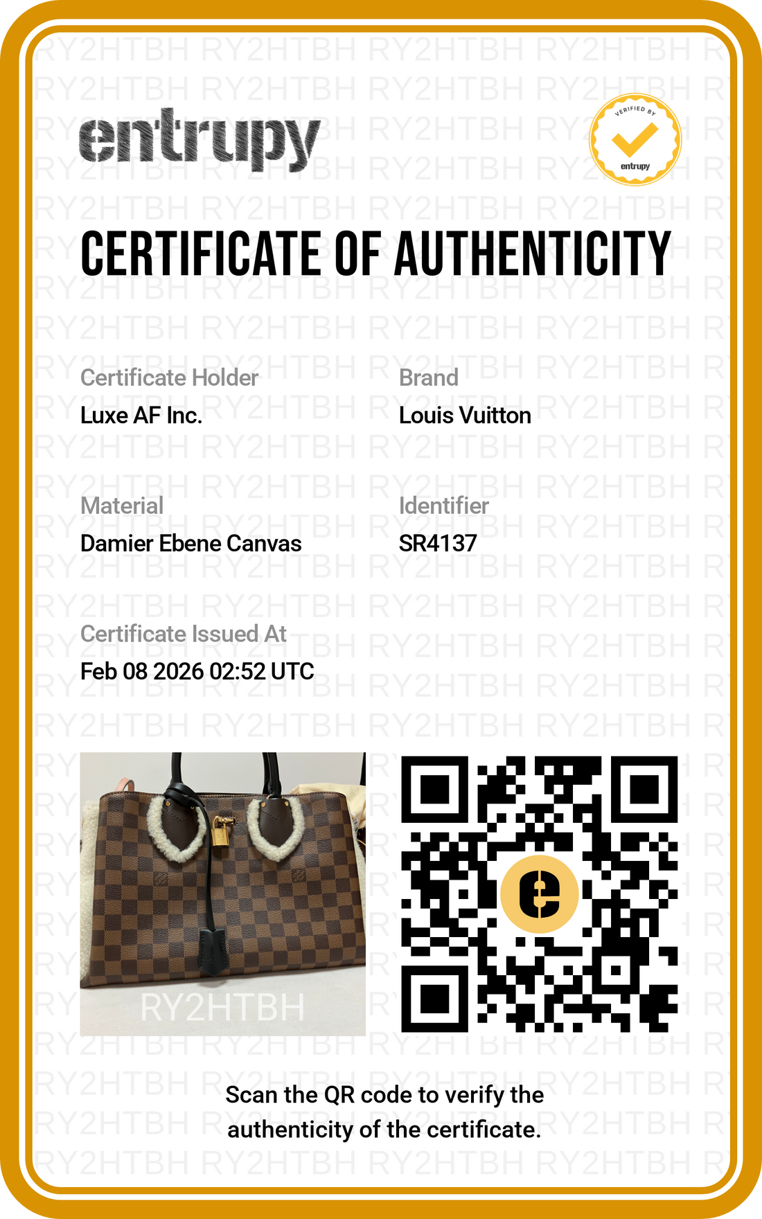 Louis Vuitton Normandy Shearling Brown Damier Ebene Handle Bag