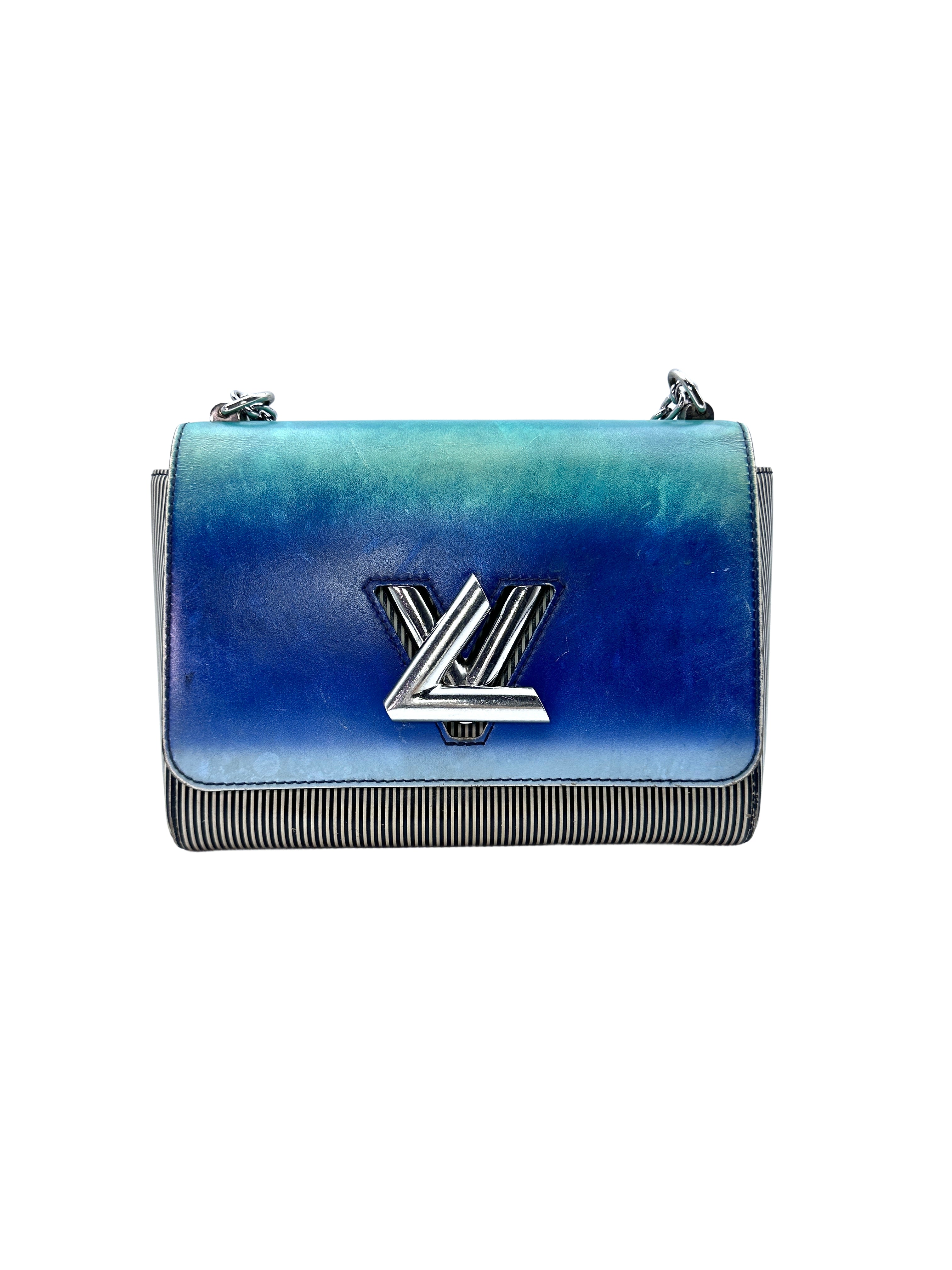 Louis Vuitton Twist Gradient Blue Epi Striped Leather Shoulder Bag
