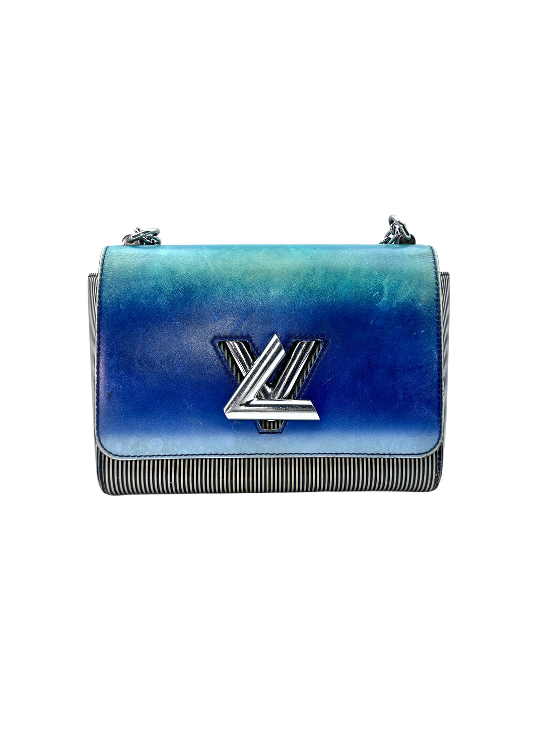 Louis Vuitton Twist Gradient Blue Epi Striped Leather Shoulder Bag