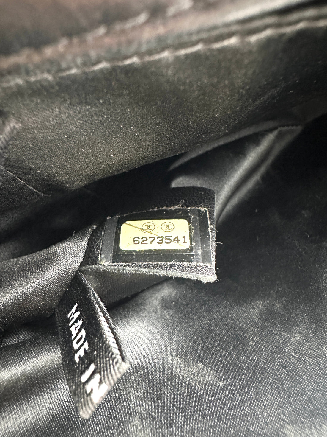 Chanel Chocolate Bar Black Patent Leather Chain Shoulder Bag