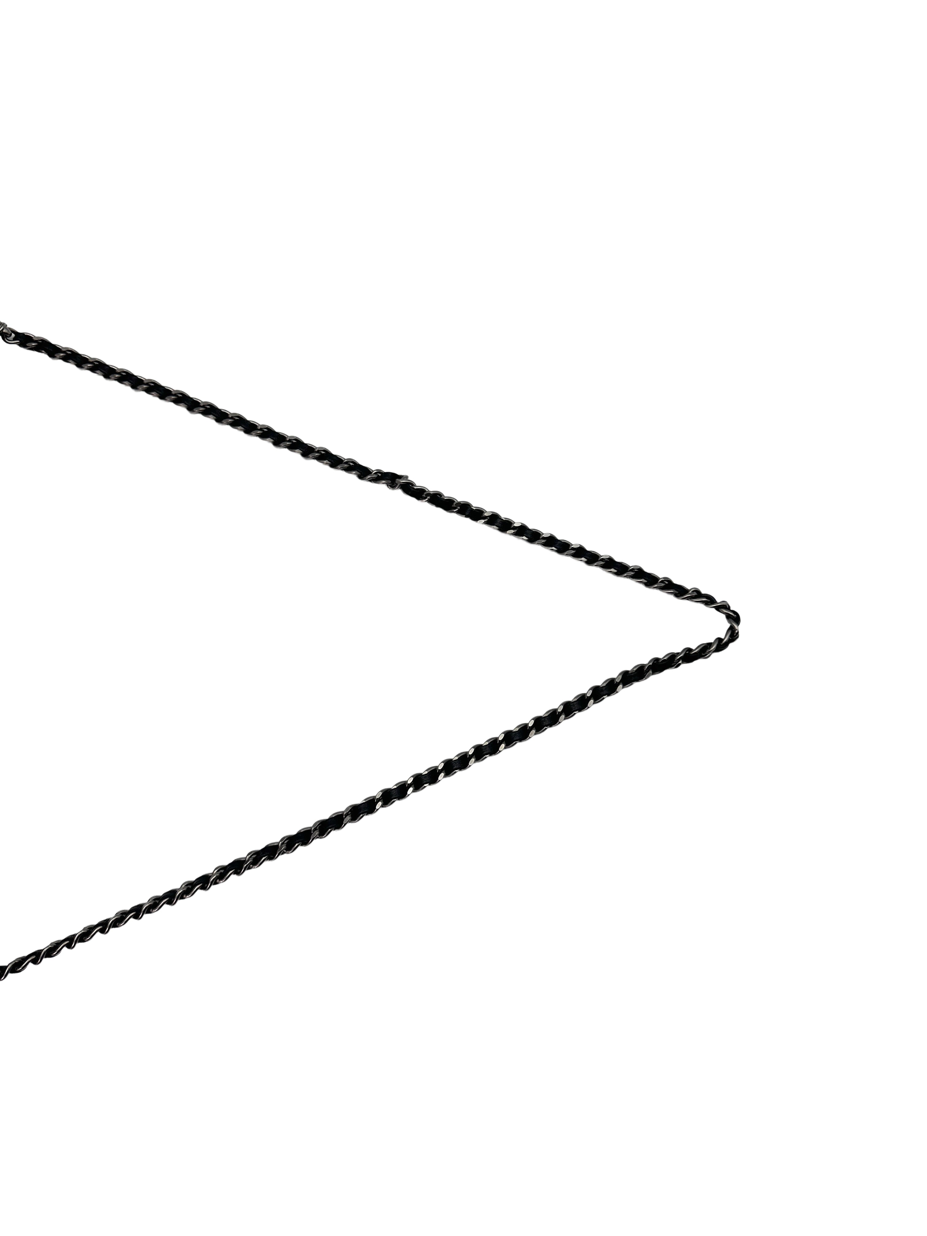 Chanel Chocolate Bar Black Patent Leather Chain Shoulder Bag