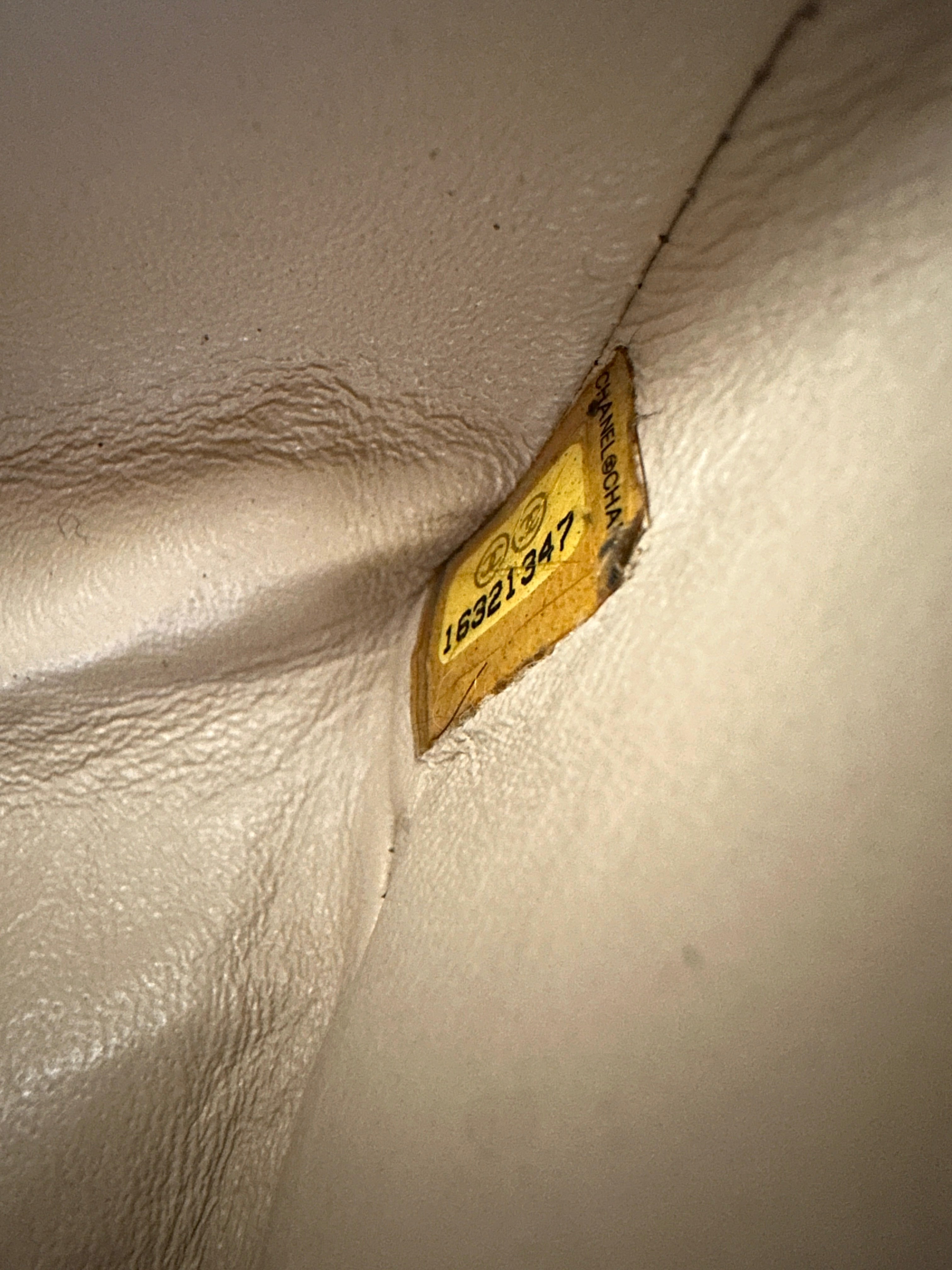 Chanel Classic Flap Beige Quilt Leather Chain Flap Bag With Silver Buckle