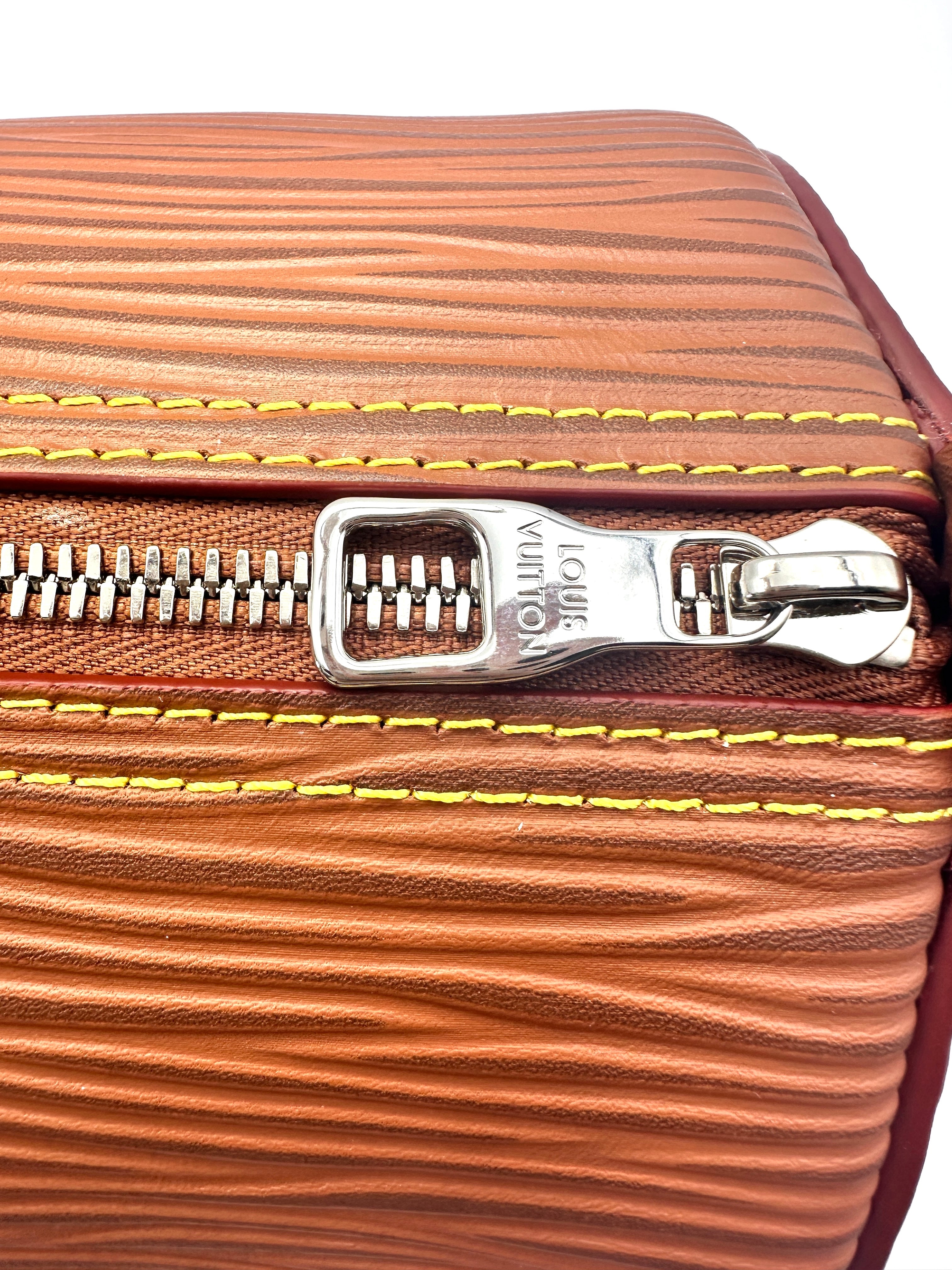 Louis Vuitton Papillon Brown Epi Leather Shoulder Bag