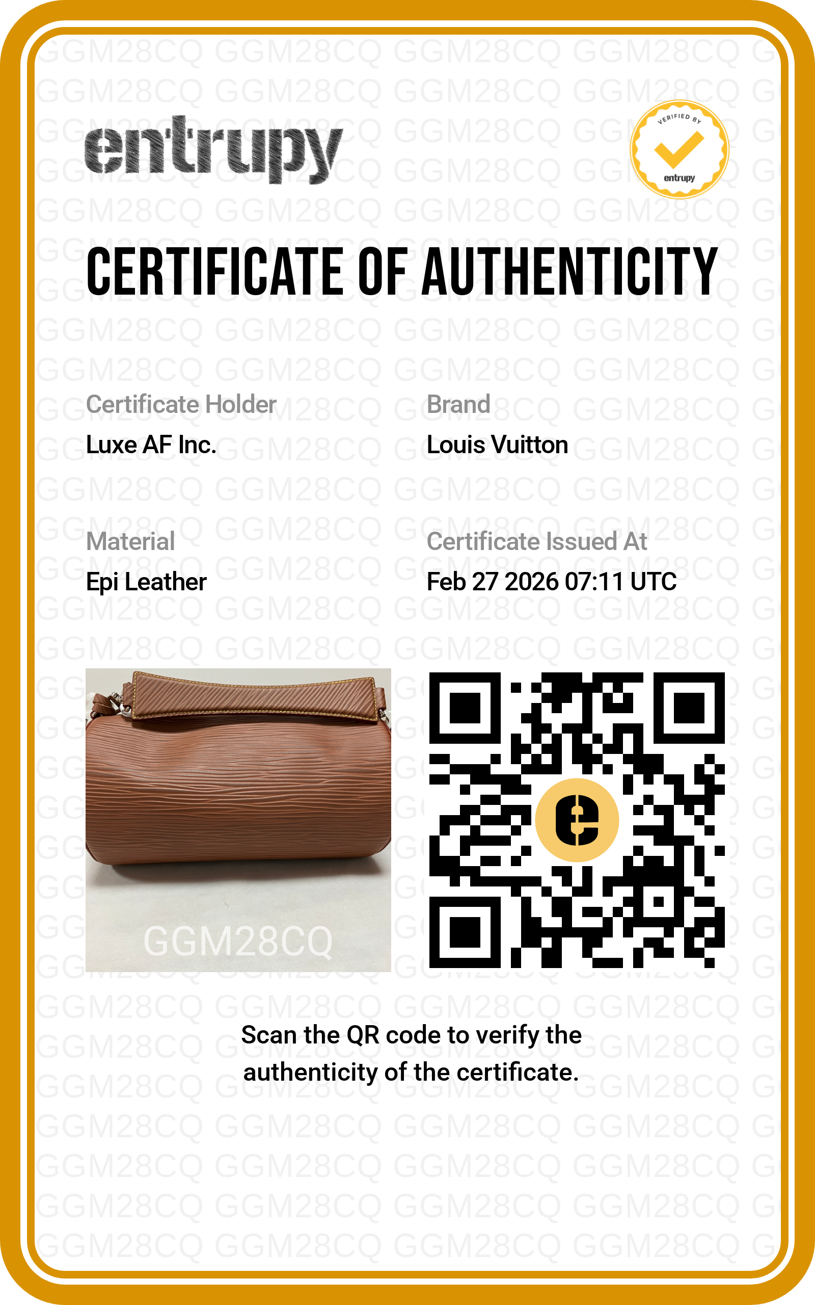 Louis Vuitton Papillon Brown Epi Leather Shoulder Bag
