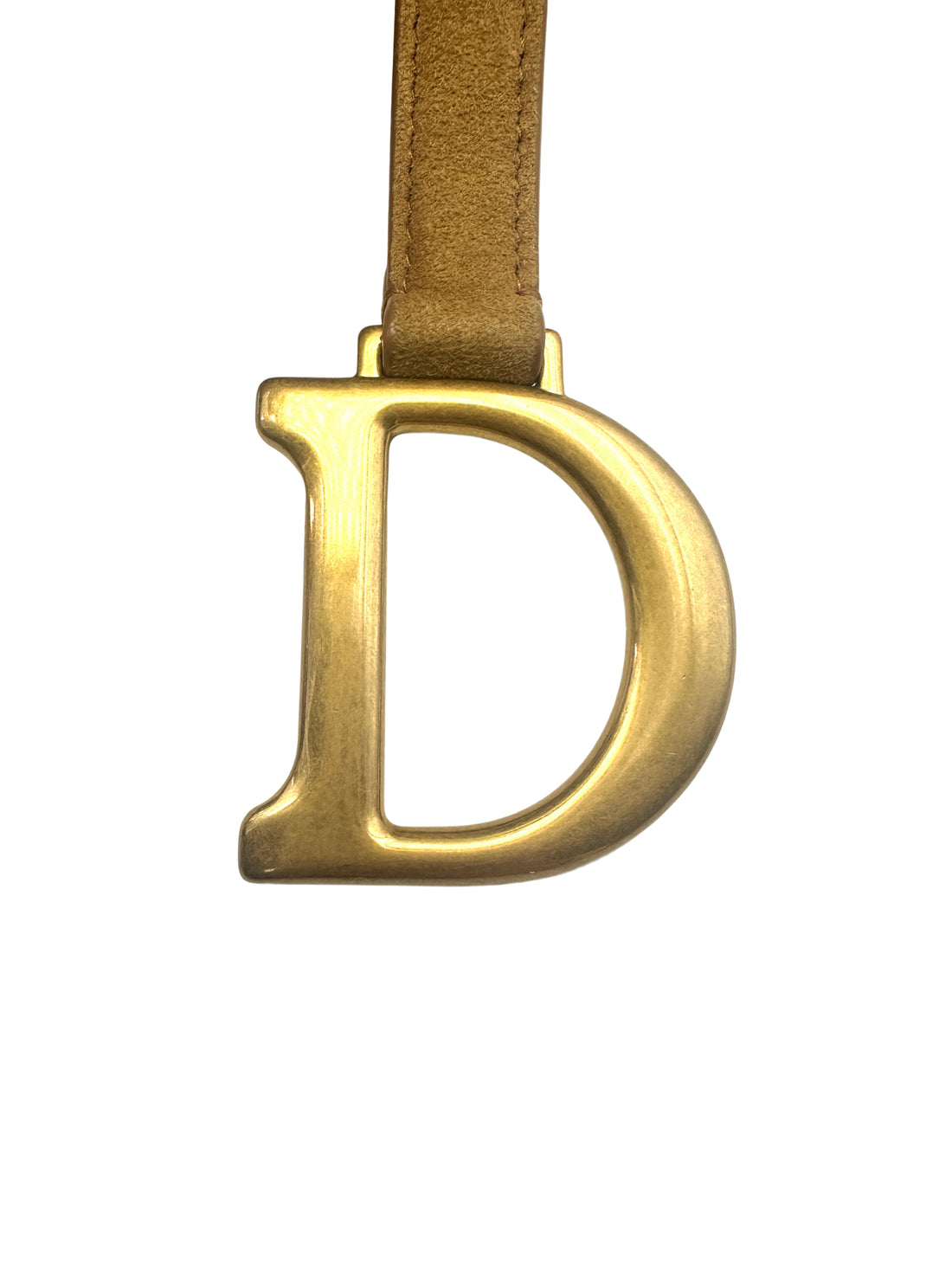 Christian Dior Camel Suede & Shearling Leather Saddle Bag