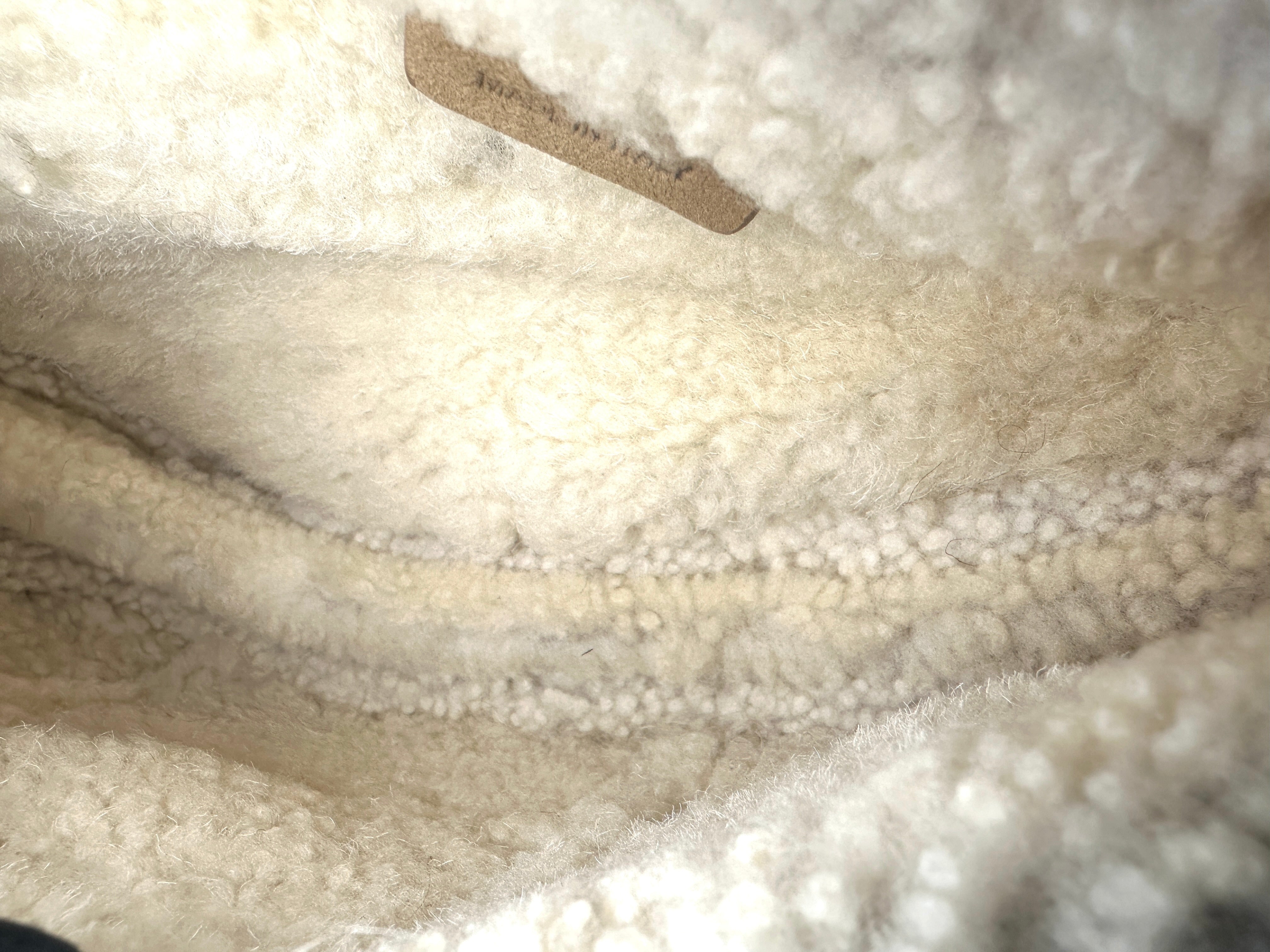 Christian Dior Camel Suede & Shearling Leather Saddle Bag