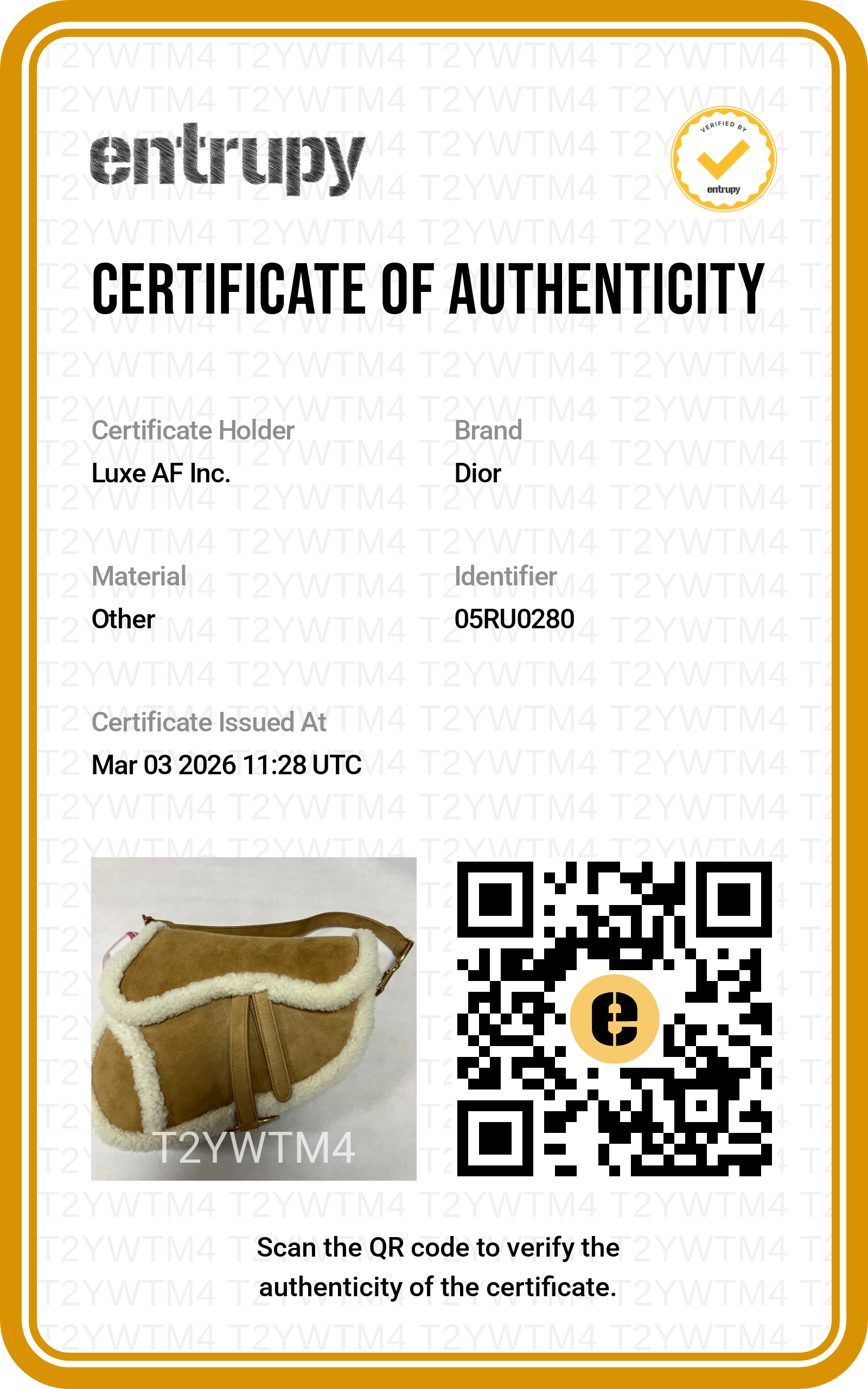 Christian Dior Camel Suede & Shearling Leather Saddle Bag