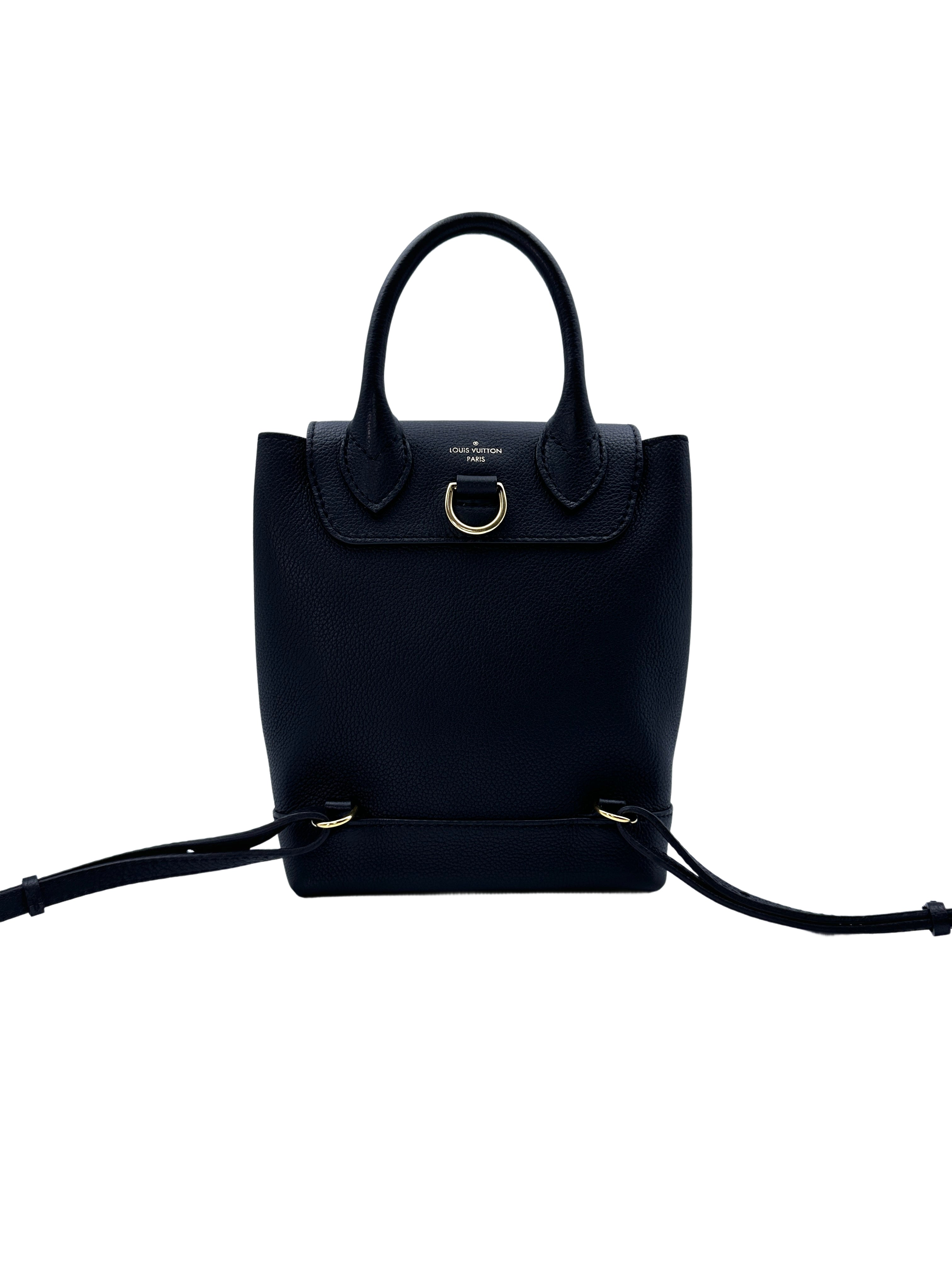 Louis Vuitton Lockme Black Taurillon Leather Backpack