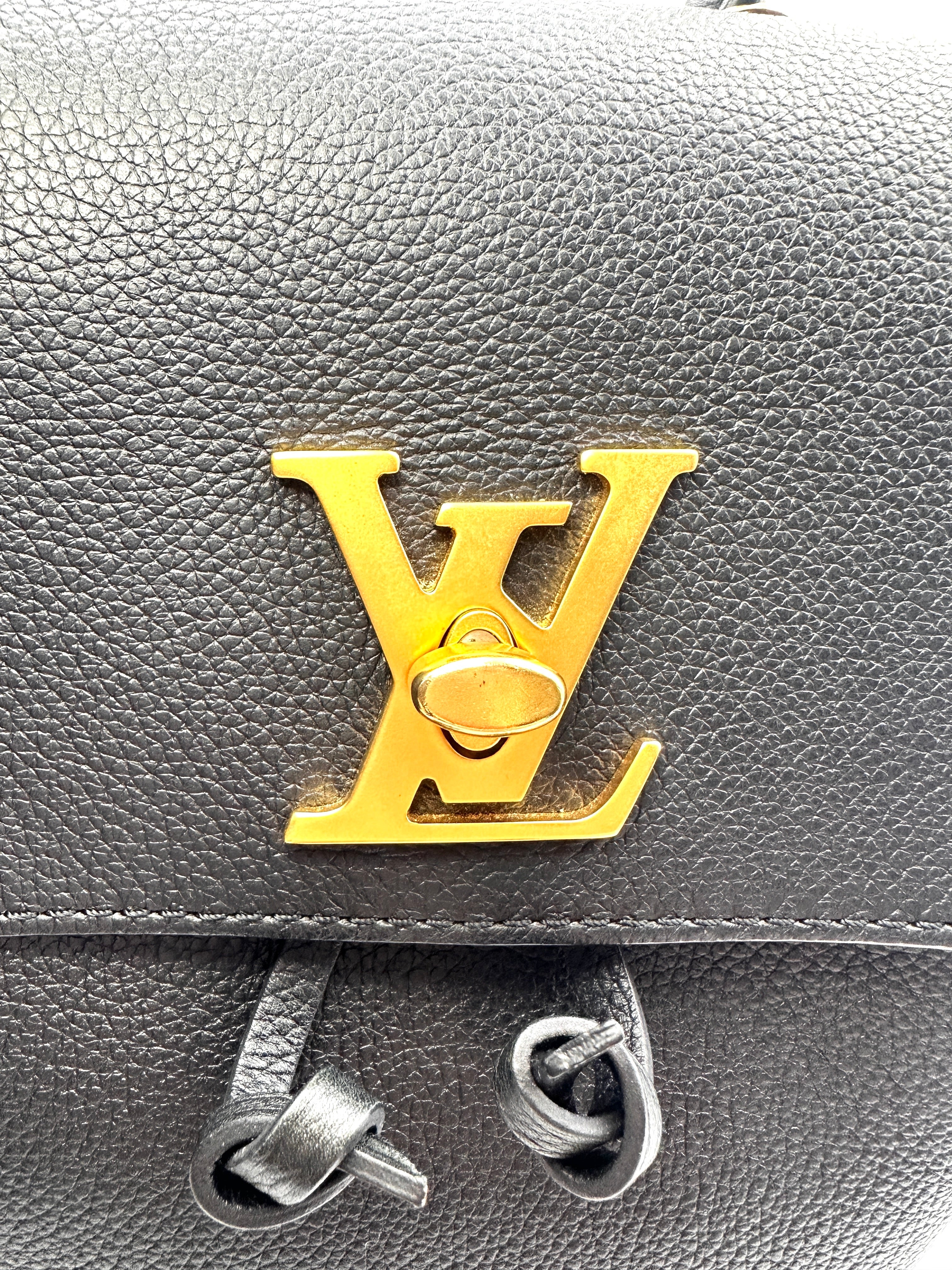 Louis Vuitton Lockme Black Taurillon Leather Backpack