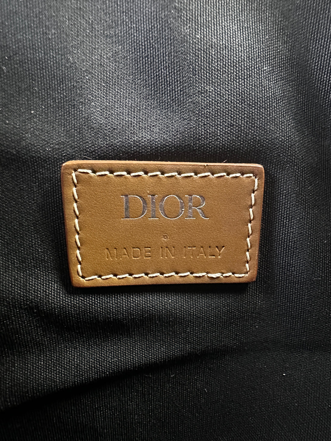 Christian Dior CD Diamond Brown Leather Saddle Bag