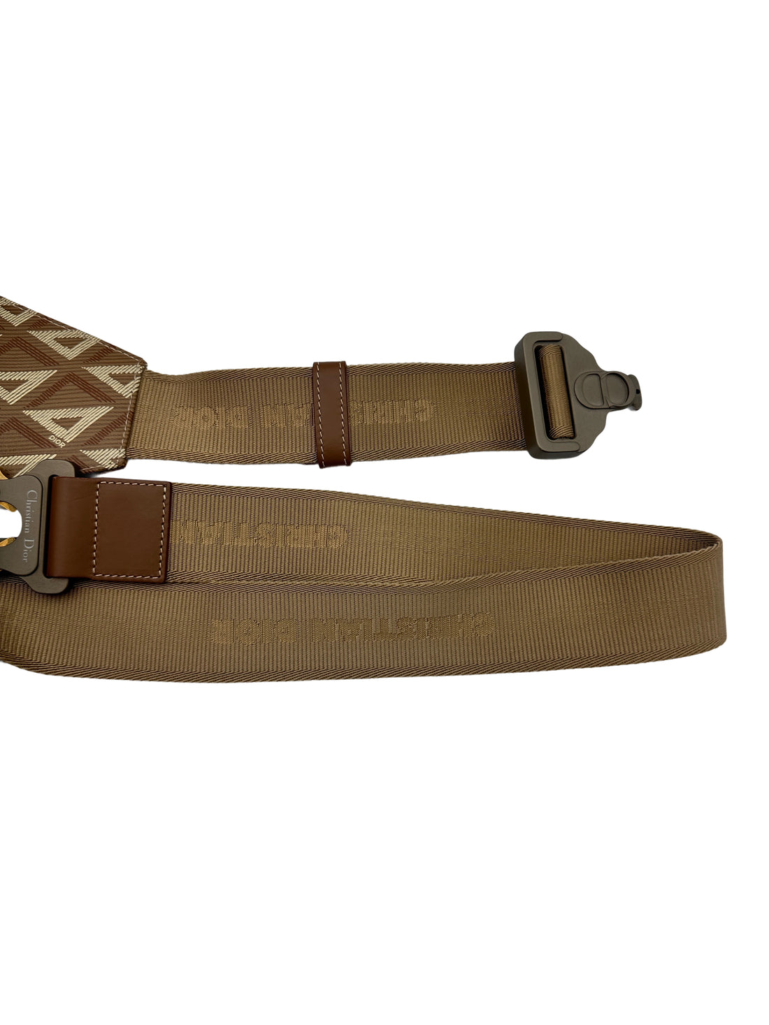 Christian Dior CD Diamond Brown Leather Saddle Bag