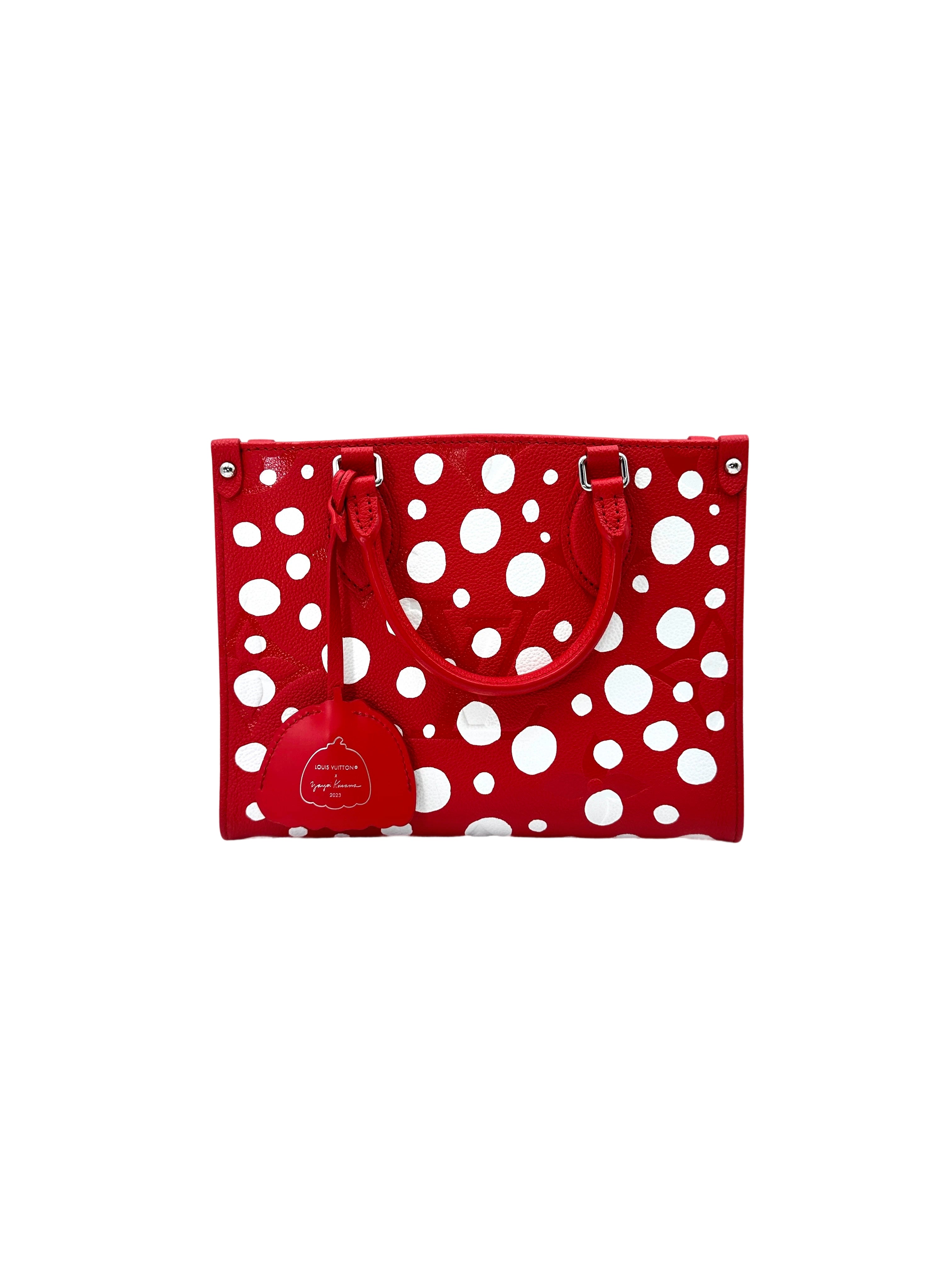 Louis Vuitton x Yayoi Kusama OnTheGo PM Monogram Empreinte Infinity Dots Red Tote Bag