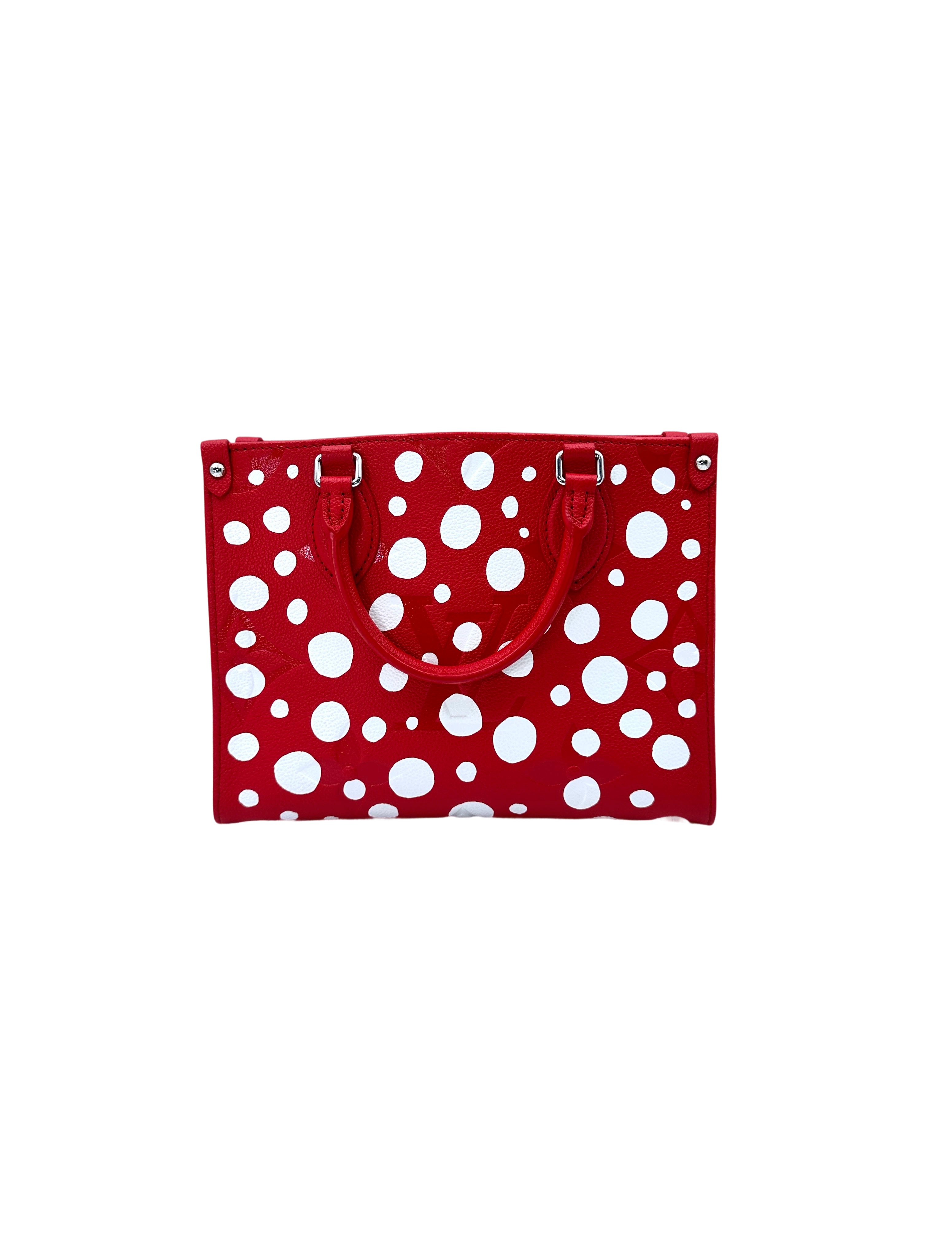 Louis Vuitton x Yayoi Kusama OnTheGo PM Monogram Empreinte Infinity Dots Red Tote Bag