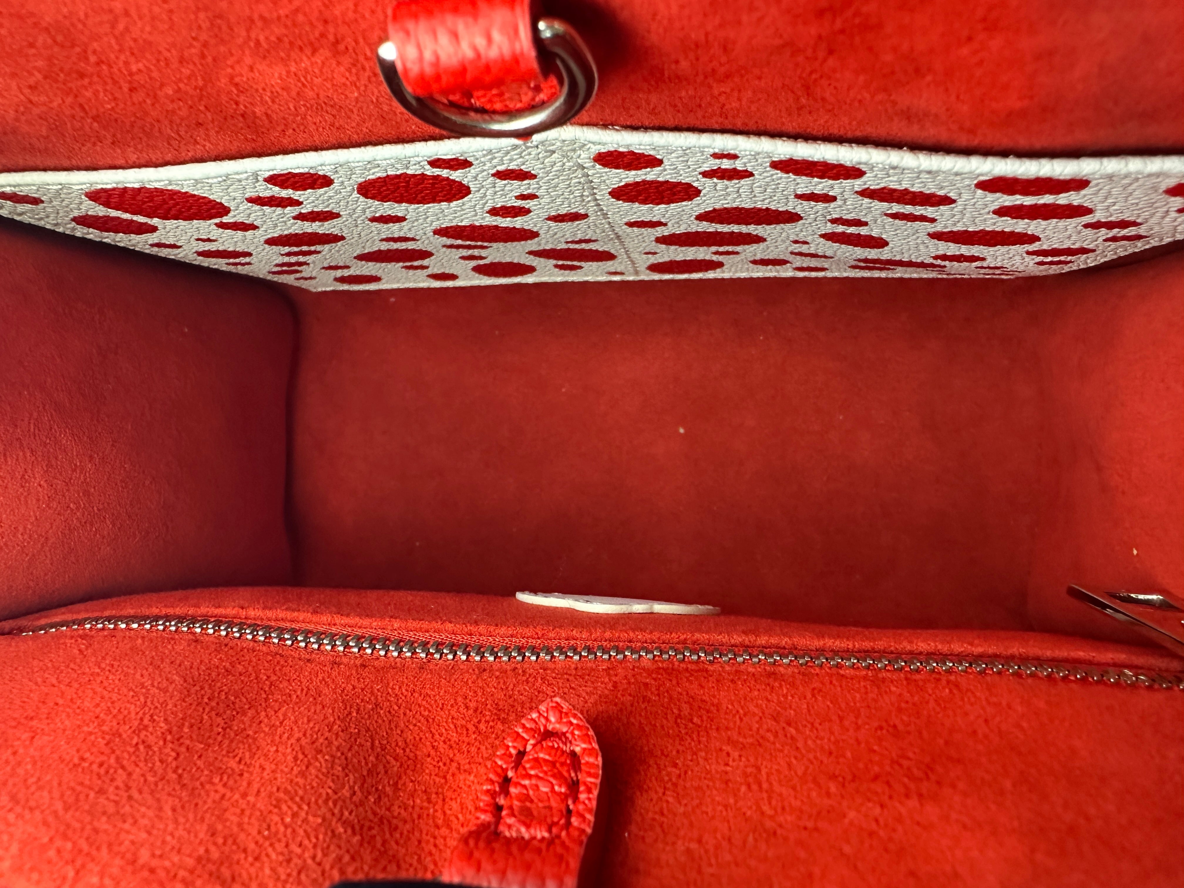 Louis Vuitton x Yayoi Kusama OnTheGo PM Monogram Empreinte Infinity Dots Red Tote Bag