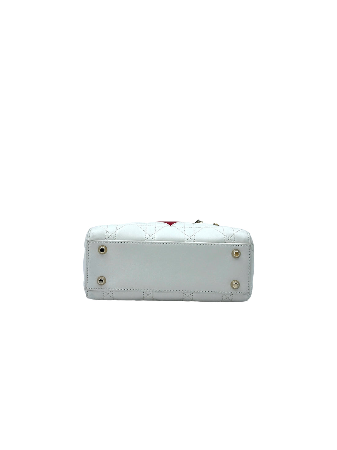 Christian Dior Lady Dior Dioramour Limited Edition Cannage Handle Bag With Gold Charms