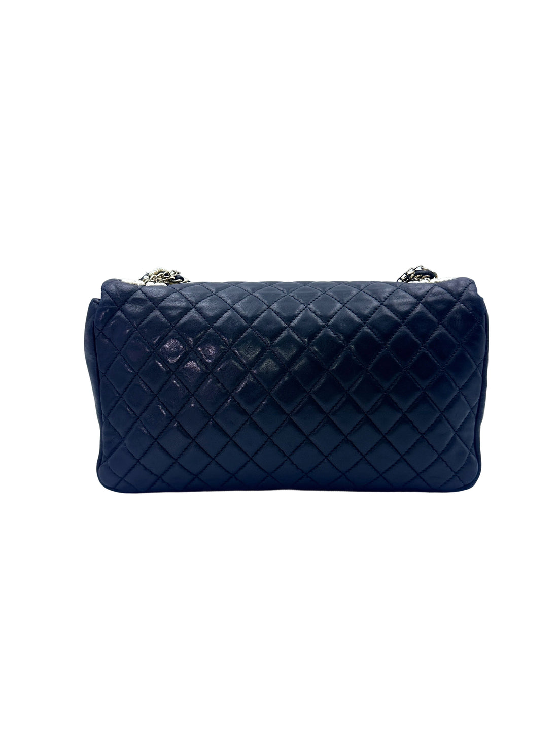 Chanel Westminster Pearl Black Quilted Leather Medium Size Flap Bag With Gold Hardware