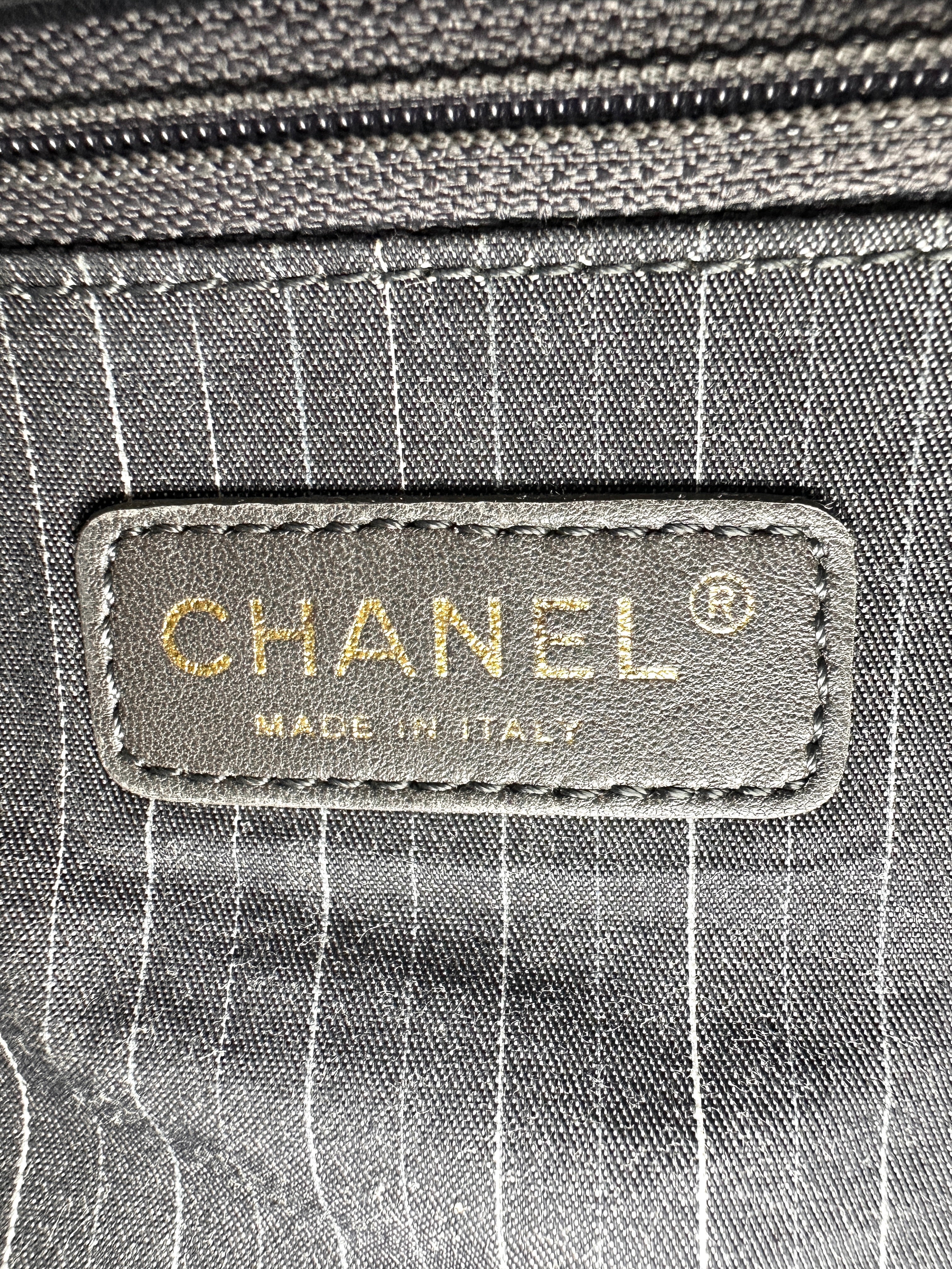 Chanel Westminster Pearl Black Quilted Leather Medium Size Flap Bag With Gold Hardware