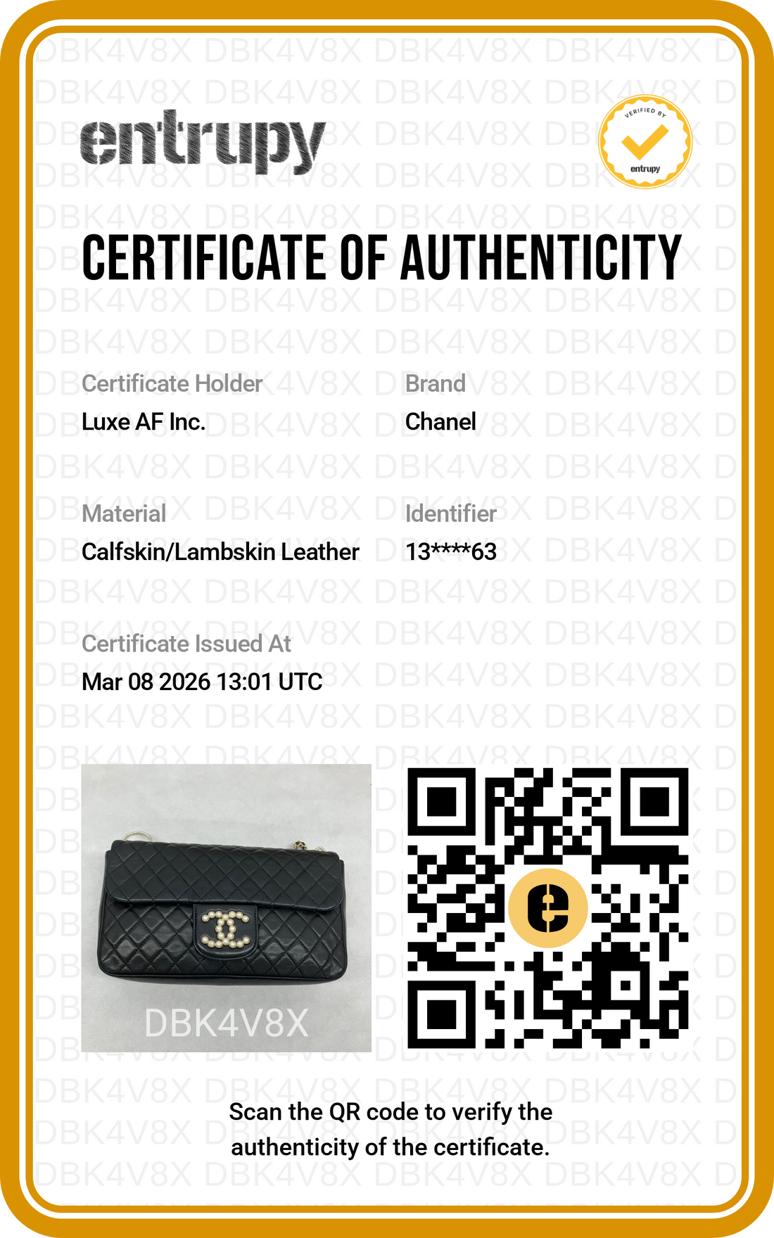 Chanel Westminster Pearl Black Quilted Leather Medium Size Flap Bag With Gold Hardware