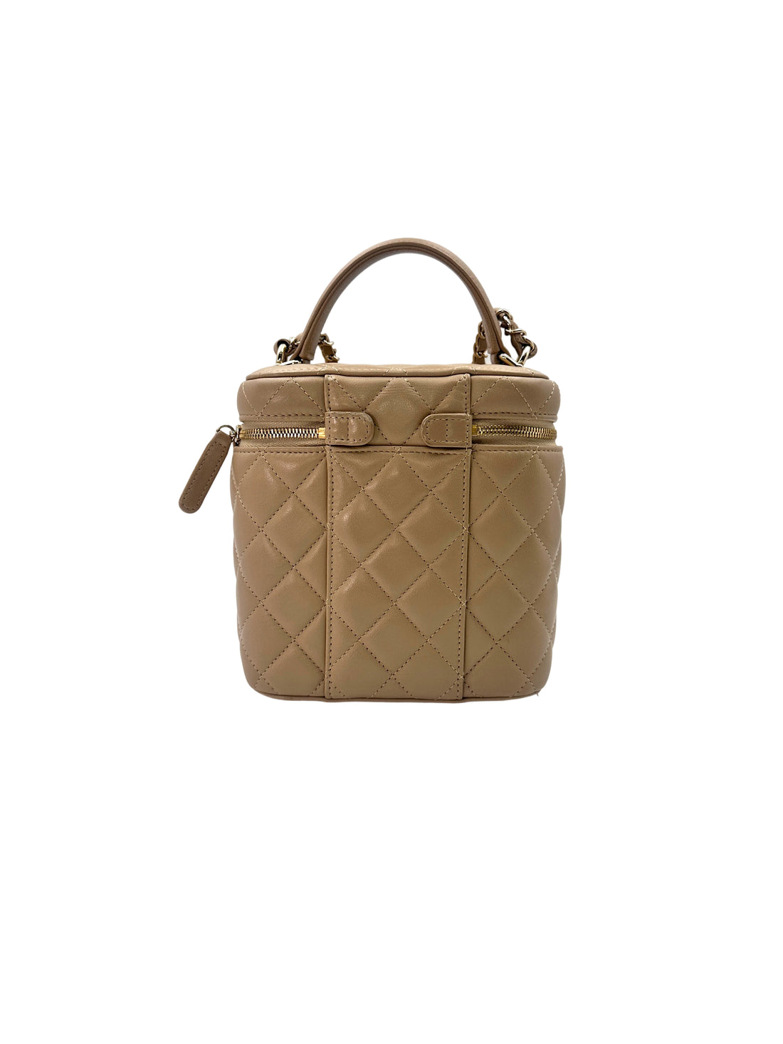 Chanel 22P Beige Quilted Calfskin Vanity Case