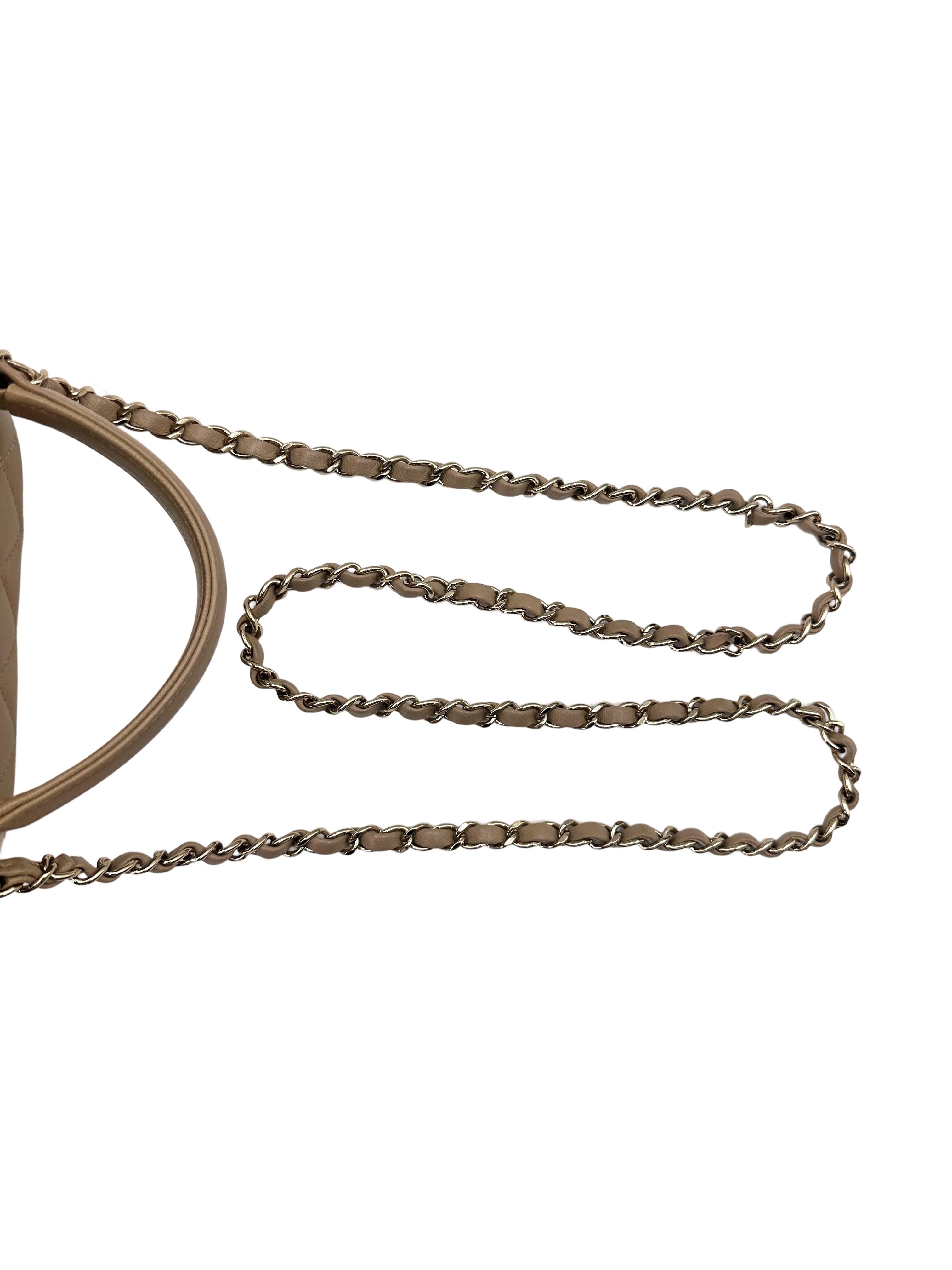 Chanel 22P Beige Quilted Calfskin Vanity Case