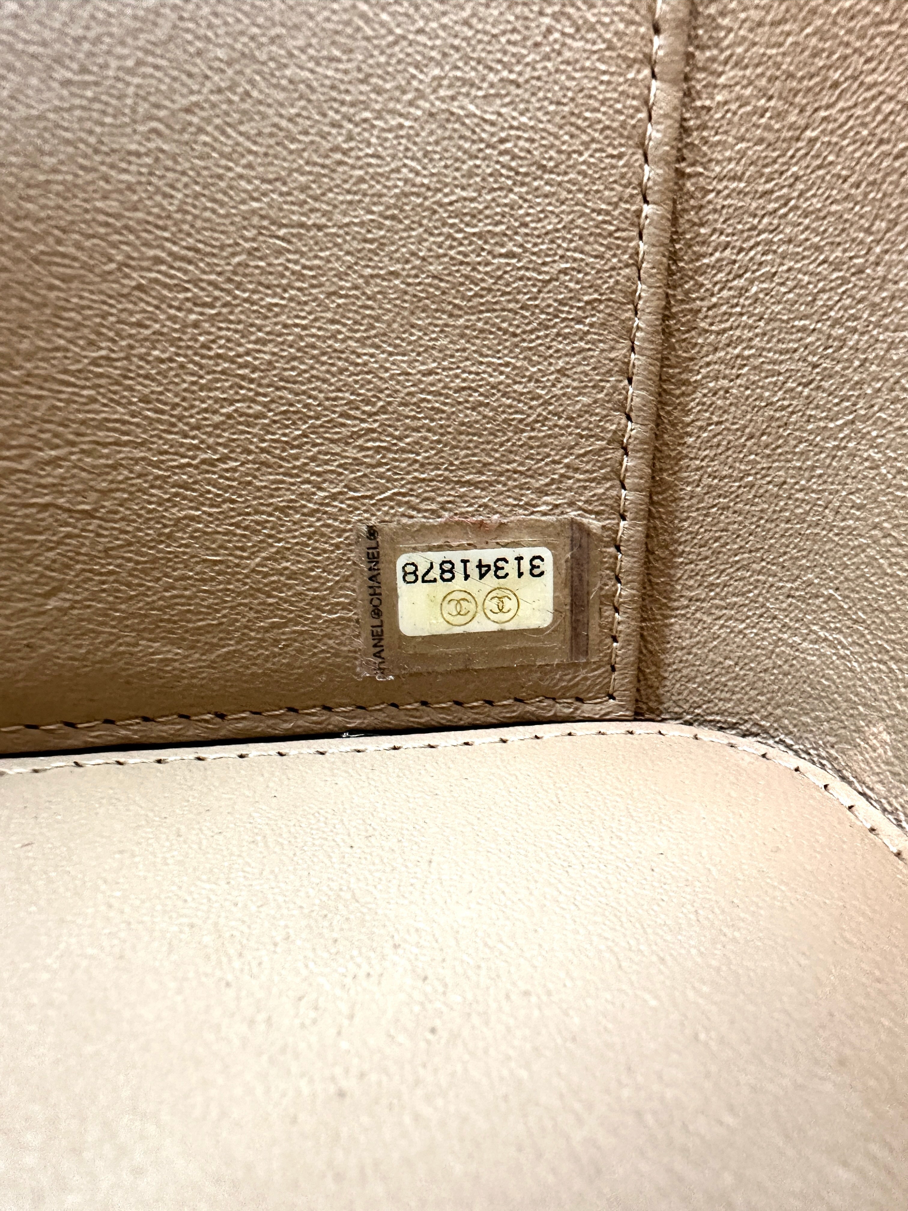 Chanel 22P Beige Quilted Calfskin Vanity Case