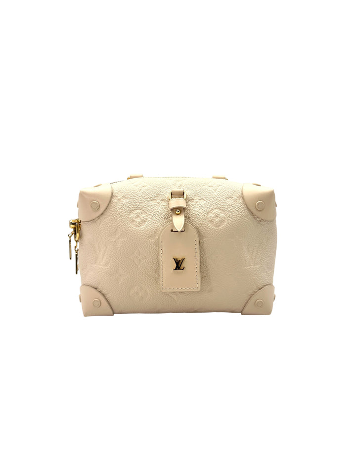 Louis Vuitton Petite Malle Souple White Monogram Empreinte Shoulder Bag