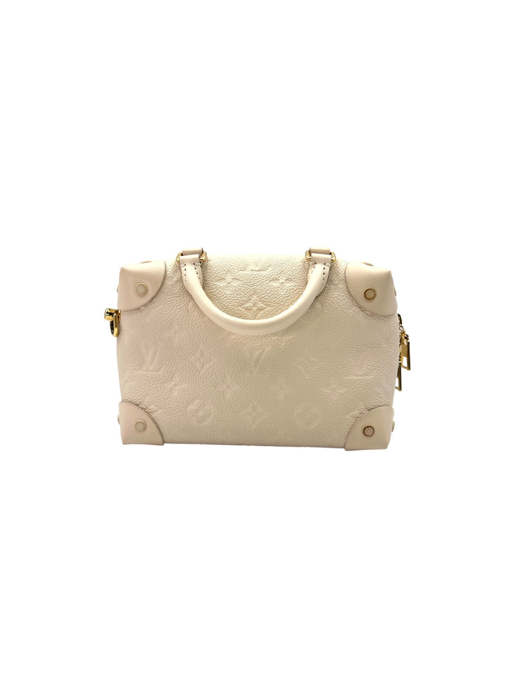 Louis Vuitton Petite Malle Souple White Monogram Empreinte Shoulder Bag
