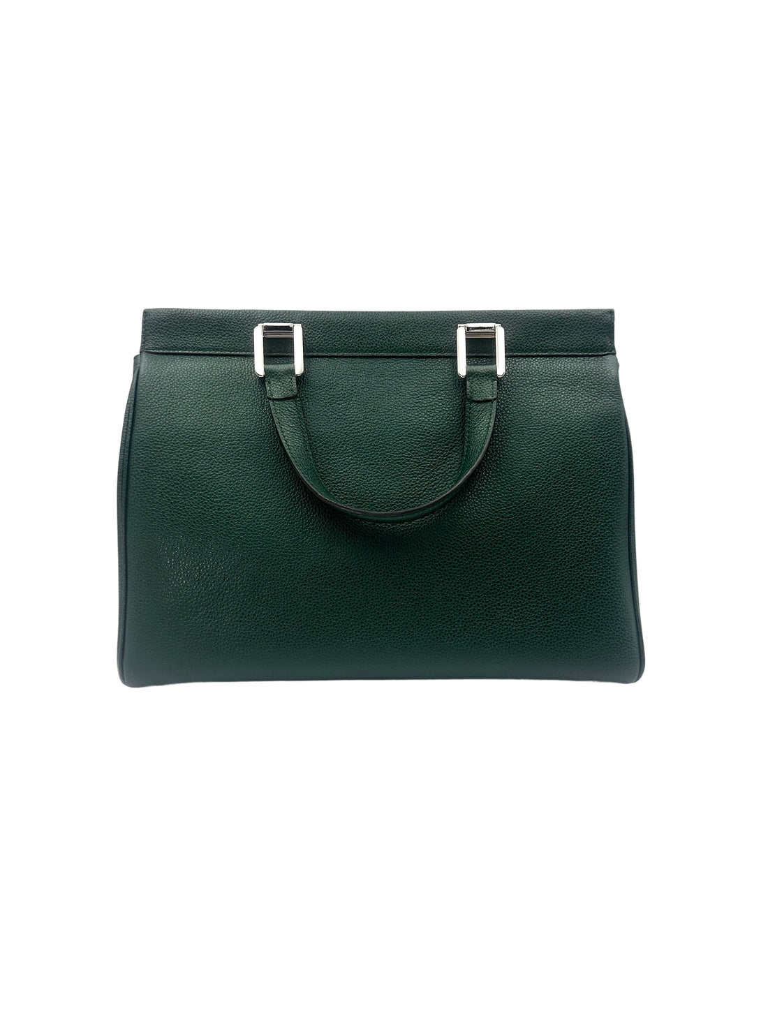 Gucci Zumi Dark Green Grainy Leather Handle Bag