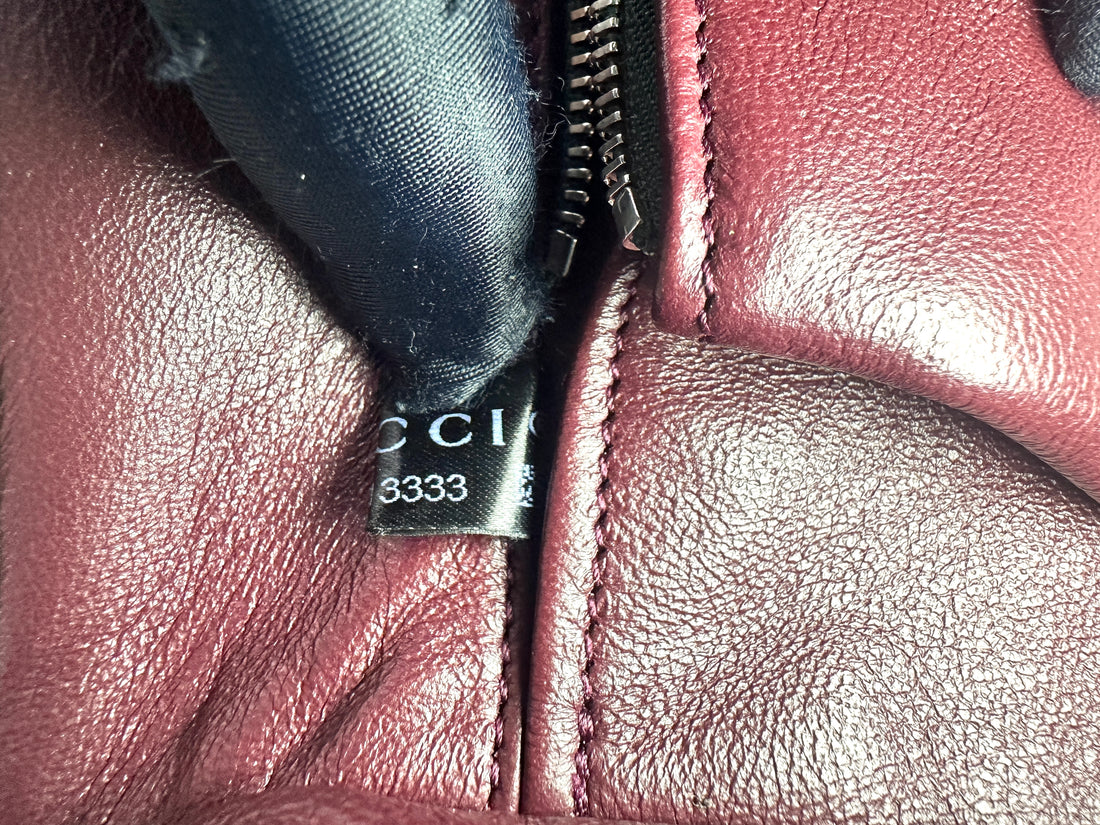 Gucci Zumi Dark Green Grainy Leather Handle Bag